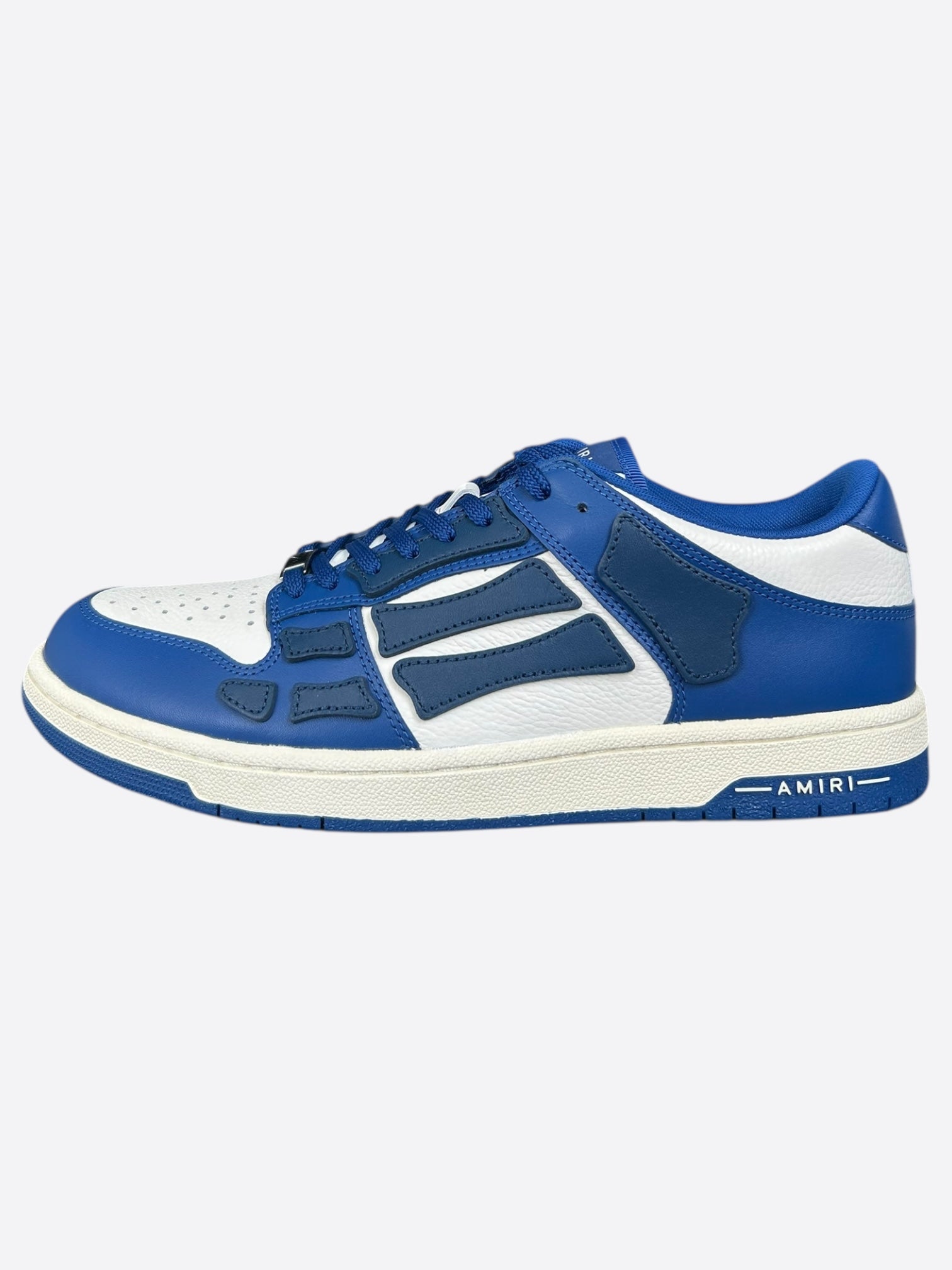Amiri Blue & White Skeleton Low Top Sneakers for Men - Stylish Casual Streetwear Shoes for Everyday Wear & Outfits