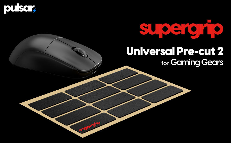 Pulsar Supergrip Grip Tape - Pre-Cut Universal Grip for Skateboards, Longboards & Scooters - Non-Slip Traction for Enhanced Safety & Performance