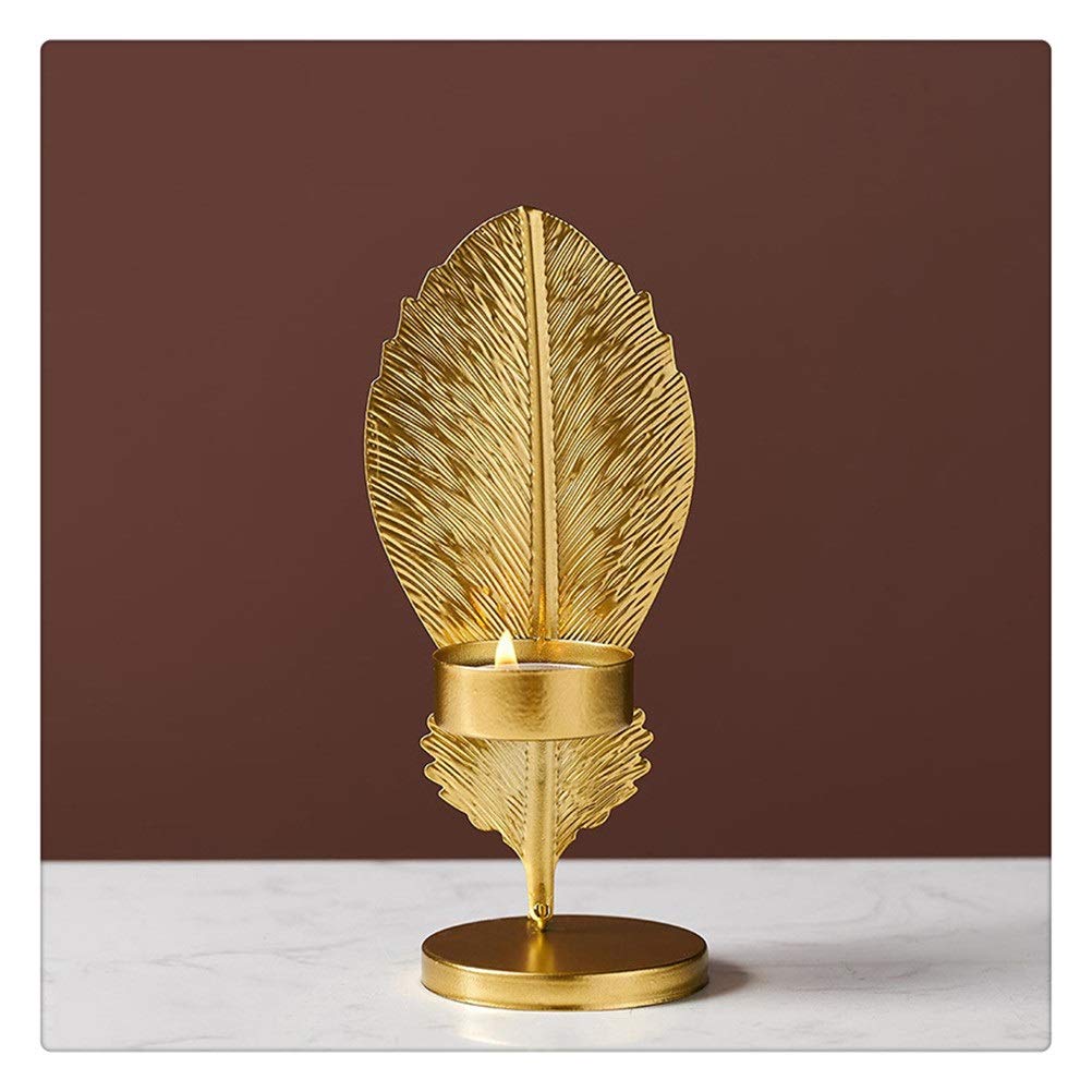 Nordic Golden Iron Art Candlestick Holder - Elegant Gold Base Candle Stand for Wedding, Party & Romantic Dinner Decor - Desktop Home Decoration (Color B) | Perfect for Centerpieces, Table Settings & Holiday Decor