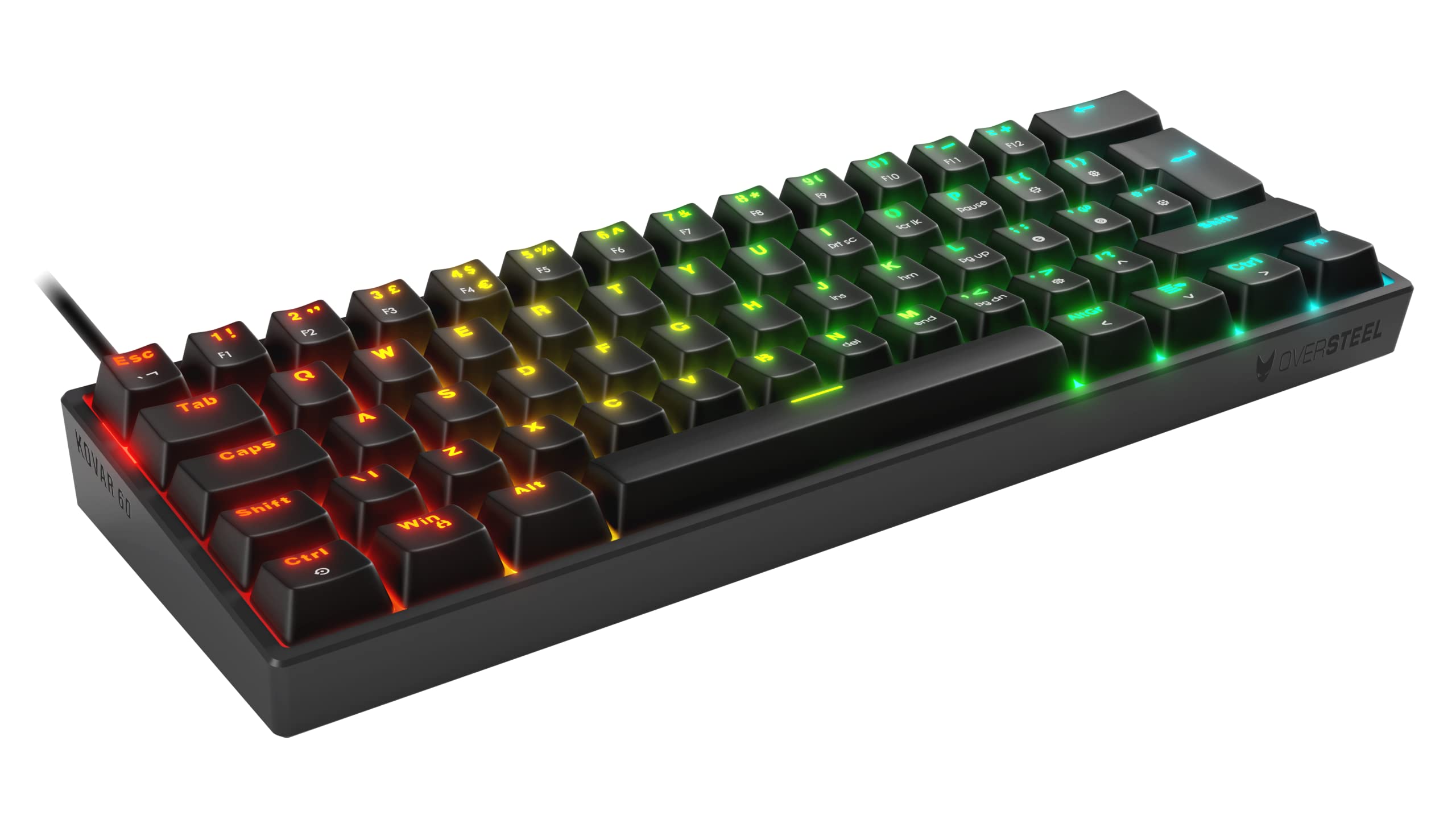 Oversteel KOVAR 60% RGB Mechanical Keyboard - Outemu Red Switches for Gaming & Office