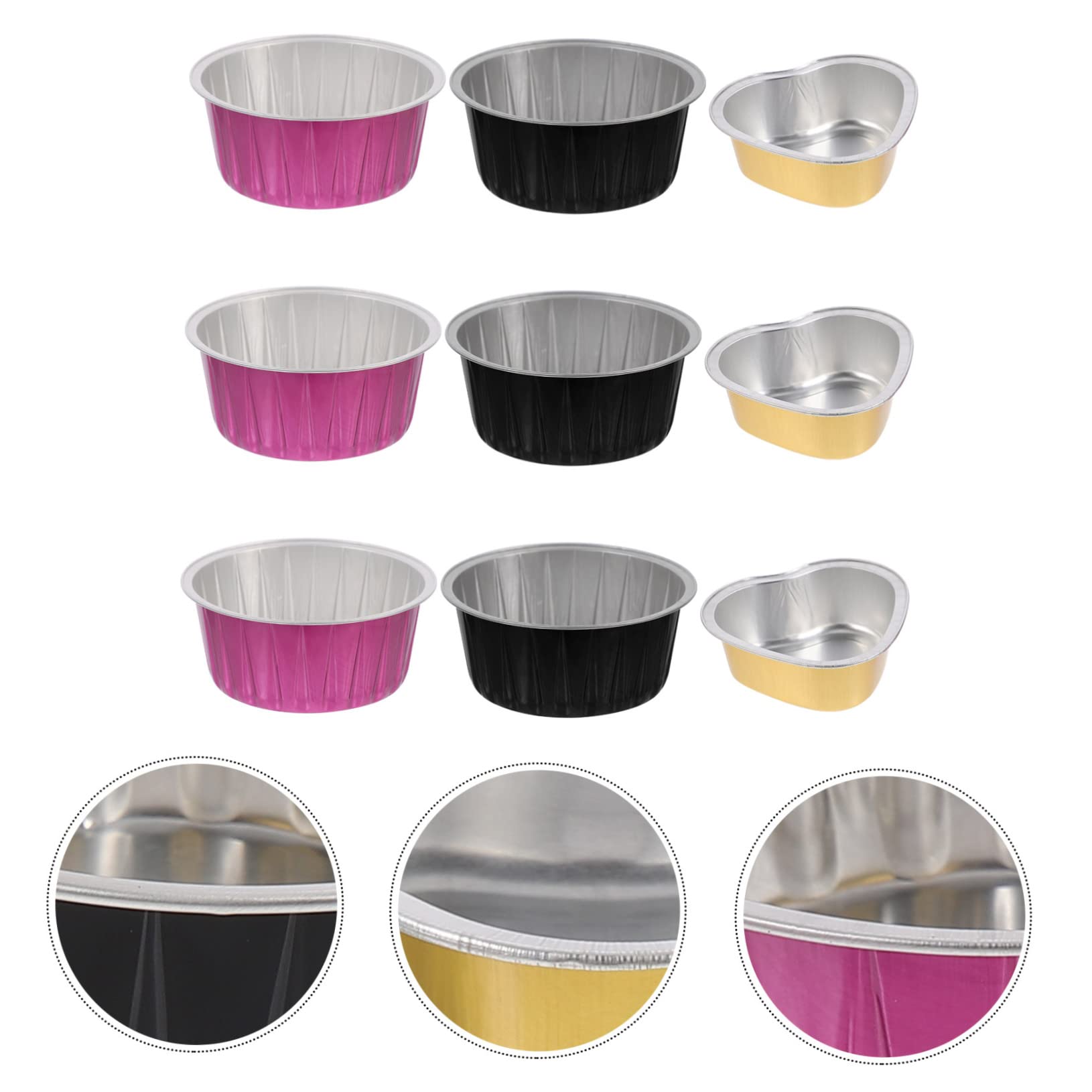 6-Piece Wax Melting Bowls Set - Aluminum Foil Wax Warmer Accessories for Candle Making, Wax Melting Machine Holder & Mini Candle Heating Tools - Perfect for DIY Candle Crafting, Home Waxing & Spa Treatments