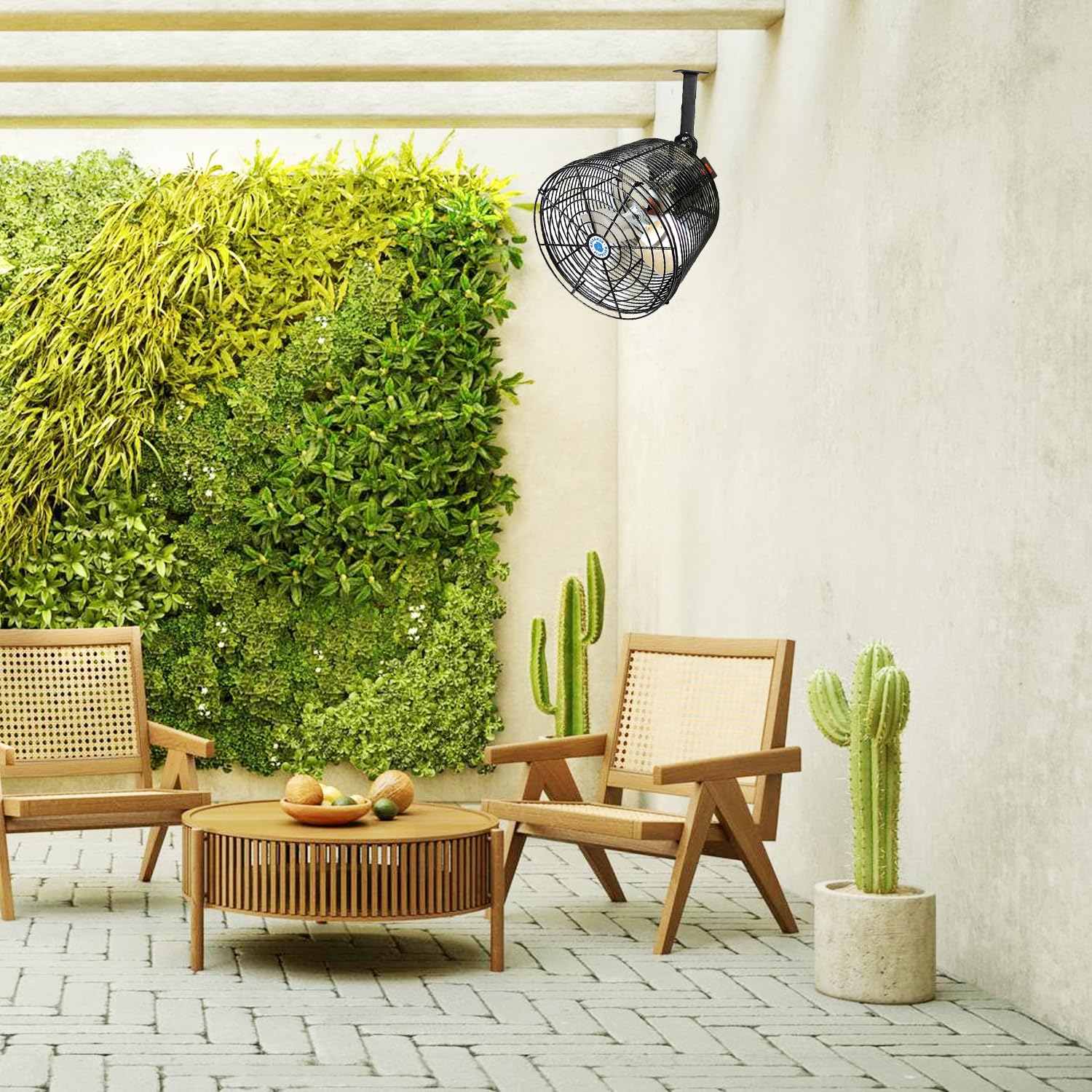 Schaefer VK12-B VersaKool High Power Air Circulator Fan - 1470 CFM Ceiling/Wall Mount Greenhouse Fan with Aluminum Blades, 1/10 HP Energy Efficient Commercial Fan for Patio, Garage, Workshop & Industrial Use - Perfect for Cooling, Ventilation and Air Circulation in Large Spaces (Black)