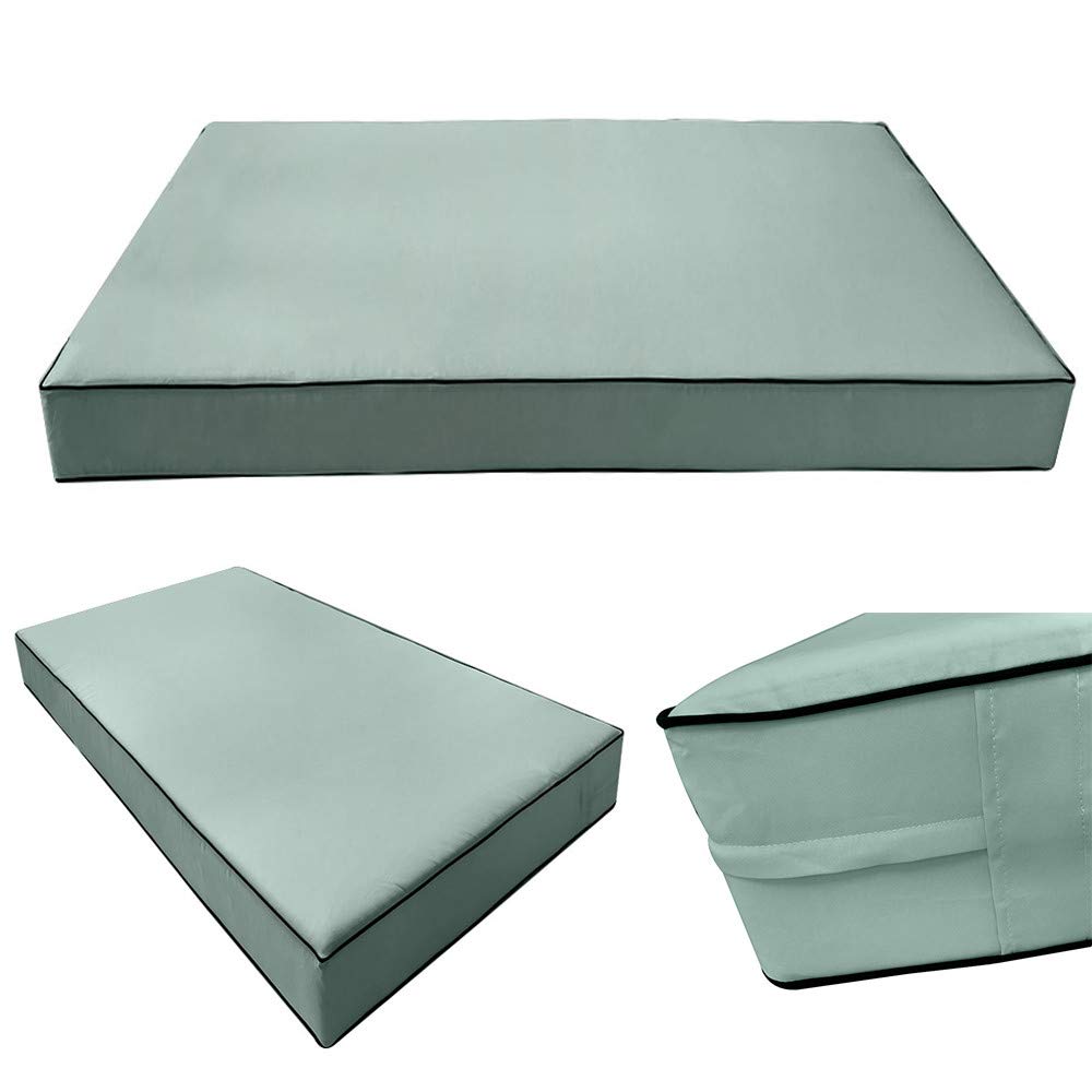 Prolinemax Outdoor Style 3 Twin-XL Daybed Mattress Cover with Contrast Trim - Fitted Bolster Pillow Sheet AD002 | Perfect for Patio Furniture, Sunroom Daybeds & Guest Room Decor