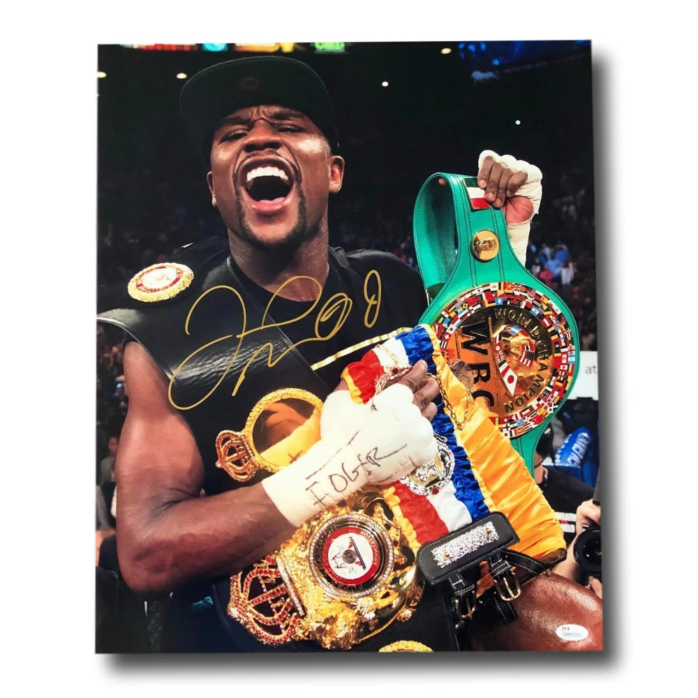 Floyd Mayweather Jr. Signed 16x20 Photo Autograph with JSA COA - Boxing Memorabilia - Perfect for Sports Collectors, Man Cave Decor, and Boxing Fan Gifts