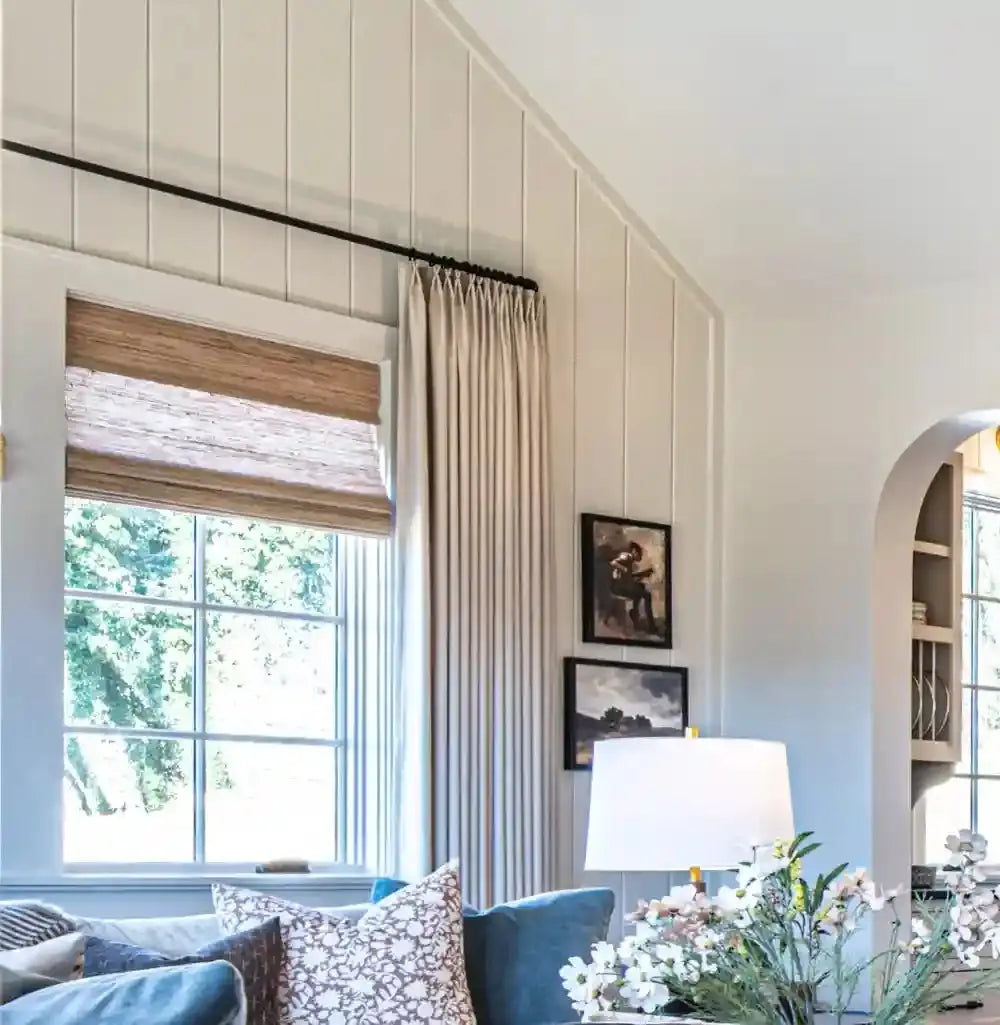 Rae Natural Ramie Jute Woven Wood Window Shades - Series D | Eco-Friendly Bamboo Blinds for Living Room, Bedroom & Office Privacy