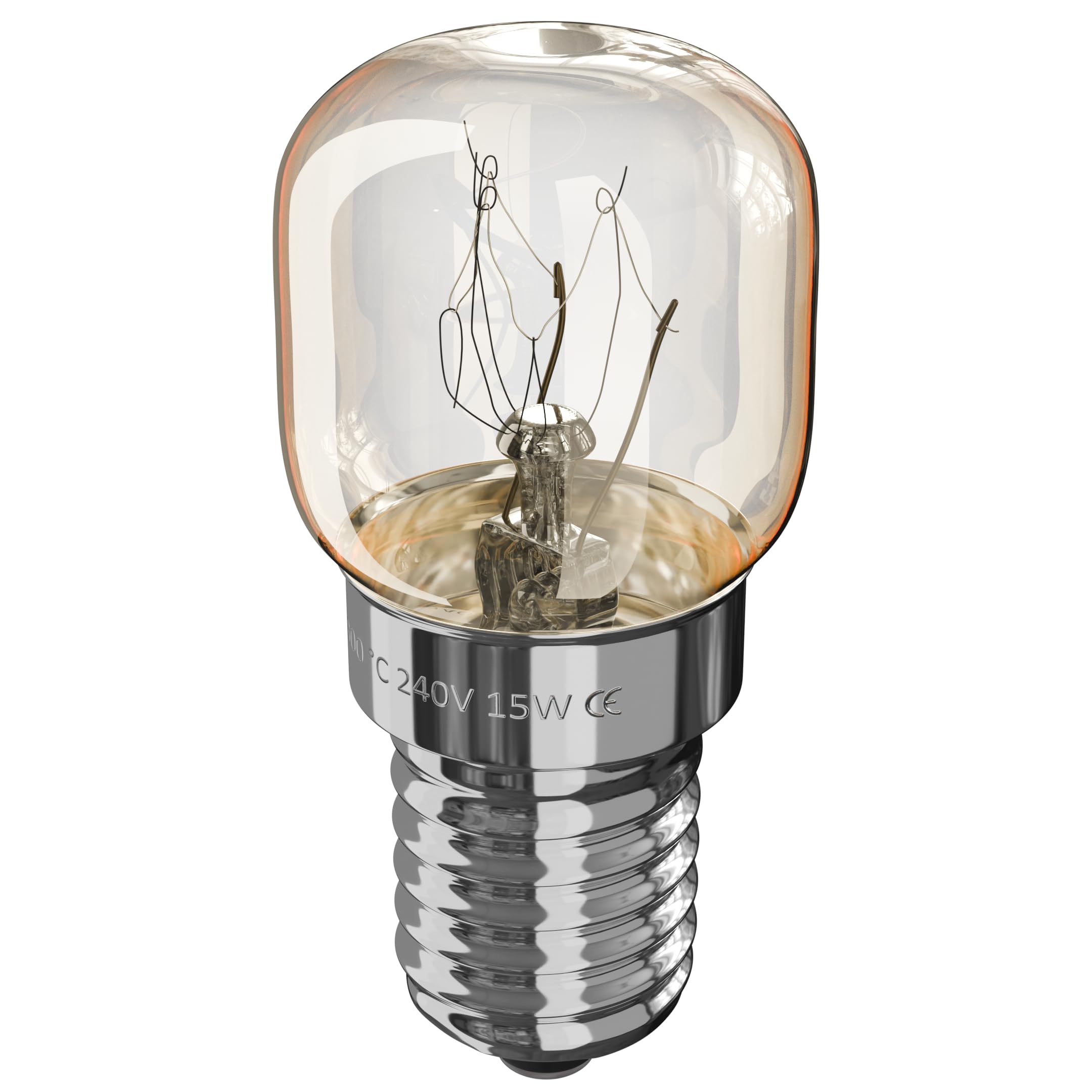 E14 Screw Oven Bulb 15W (Pack of 2) - 300°C Heat Resistant Incandescent Light Bulb for Philips, Neff, AEG, Smeg, Zanussi & Bosch Ovens - 230V Oven Light Replacement - Perfect for Baking, Roasting & Kitchen Appliance Lighting