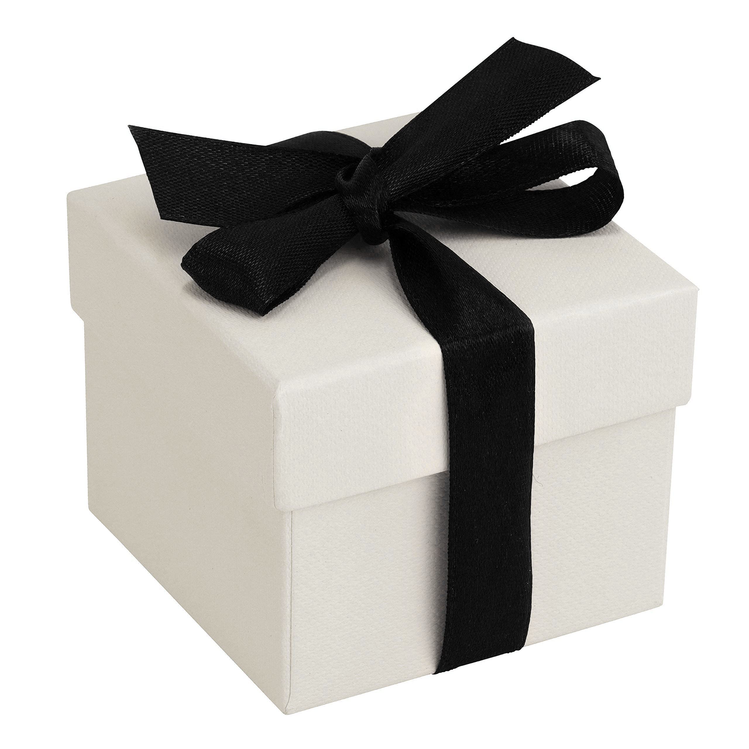 Premium Wooden Earring Gift Box - Luxury Jewelry Storage for Earrings with 2 Piece Packer & Ribbon - Elegant Black Piano Finish Jewelry Box for Women, Perfect for Gifting, Travel & Home Organization