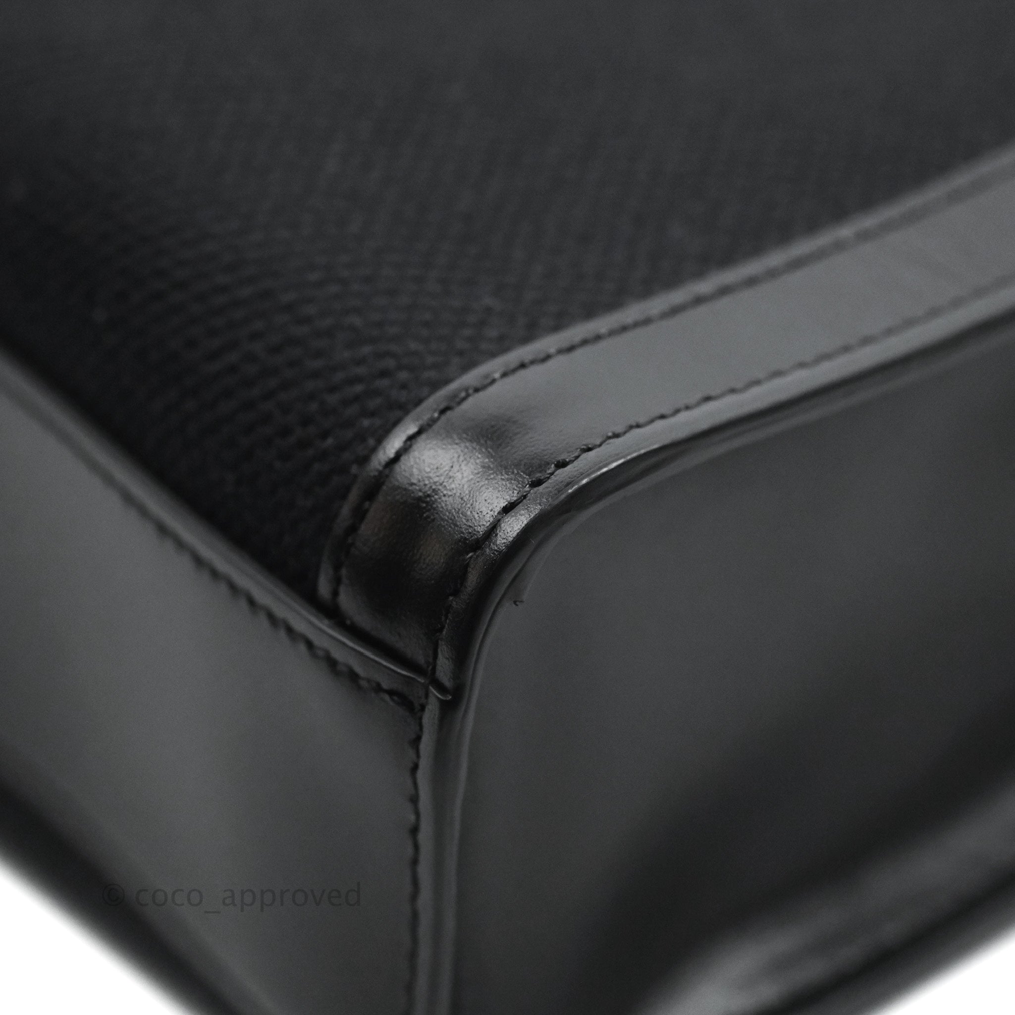 Celine Small Cabas Vertical Tote Bag in Black Textured Leather - Perfect for Work, Travel & Everyday Luxury