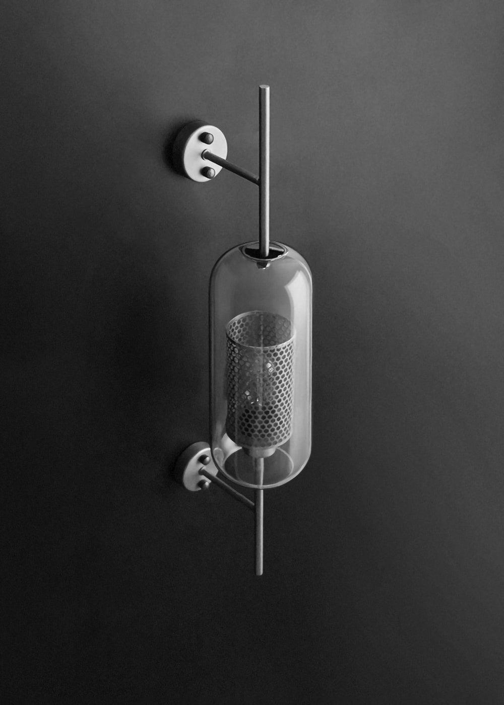 Chiswick Modern Glass Wall Light - Sleek Indoor/Outdoor Sconce for Living Room, Bedroom, Hallway & Patio Lighting