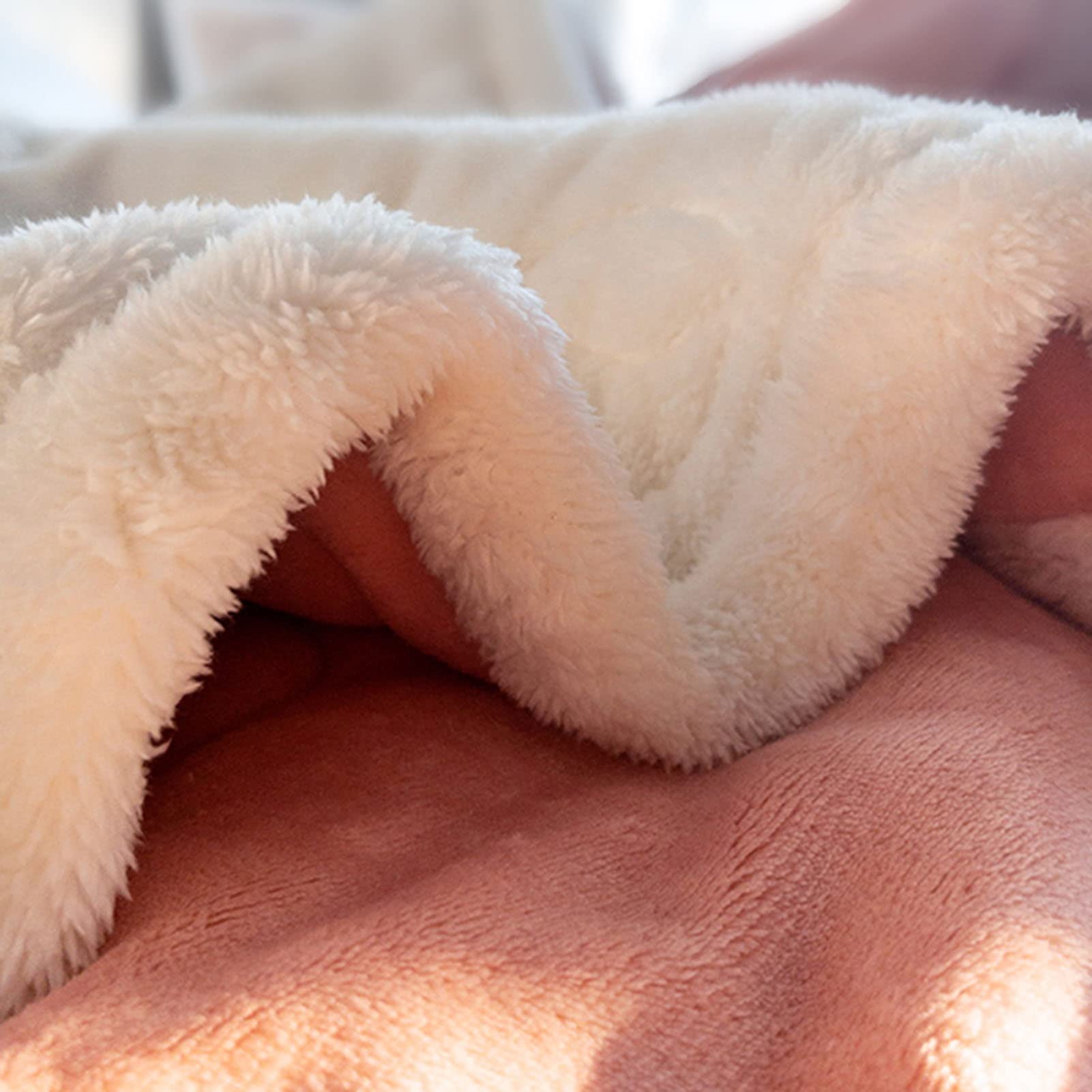 Soft & Cozy Fluffy Plush Microfiber Fleece Blanket 71x79 Inch (180x200cm) - Machine Washable Throw for Bed, Sofa, Dorm - Perfect for Winter Nights, Movie Time & Home Decor