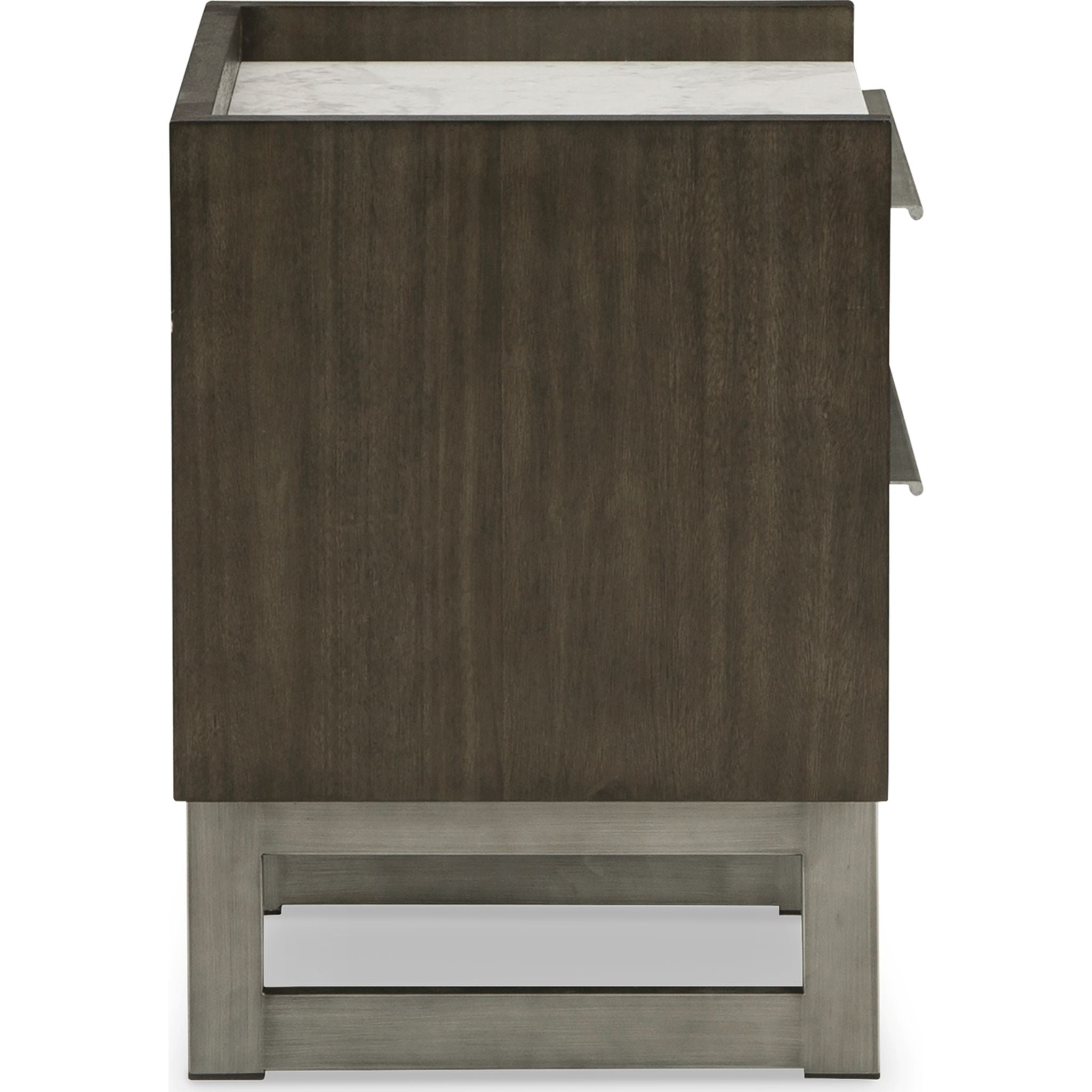 Arkenton Nightstand with Storage - Grayish Brown & White Finish - Perfect for Bedroom, Living Room, or Office