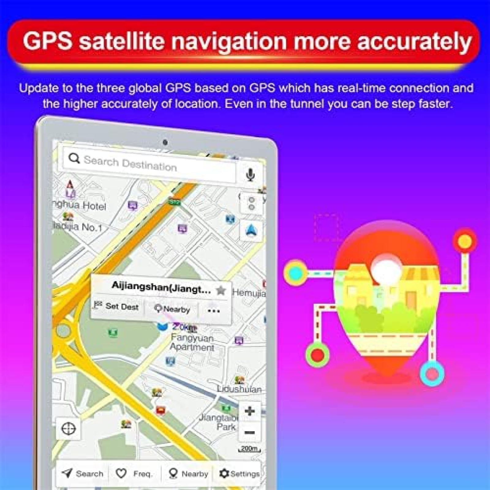 10 Inch Android Tablet with 3G/4G LTE, Dual SIM Slots, Quad-Core Processor, HD Touchscreen, WiFi, Bluetooth, GPS - Gold | Perfect for Travel, Business & Entertainment