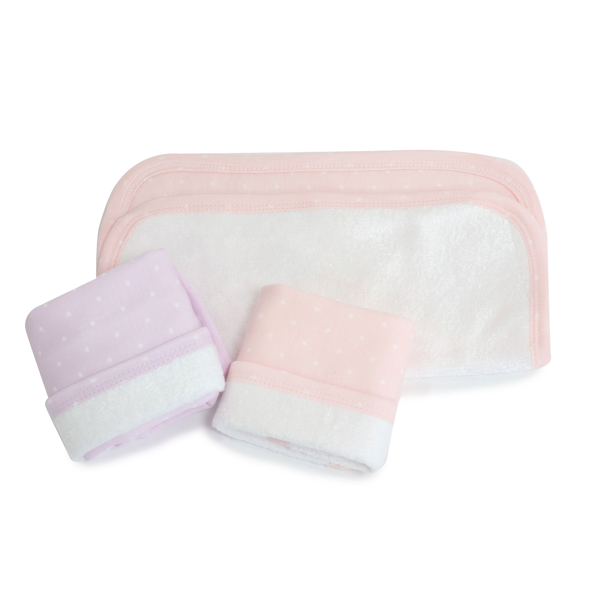 3-Pack Confetti Face Washers - Soft Pink & Lilac Makeup Remover Cloths for Gentle Cleansing | Perfect for Daily Skincare, Travel & Spa Days