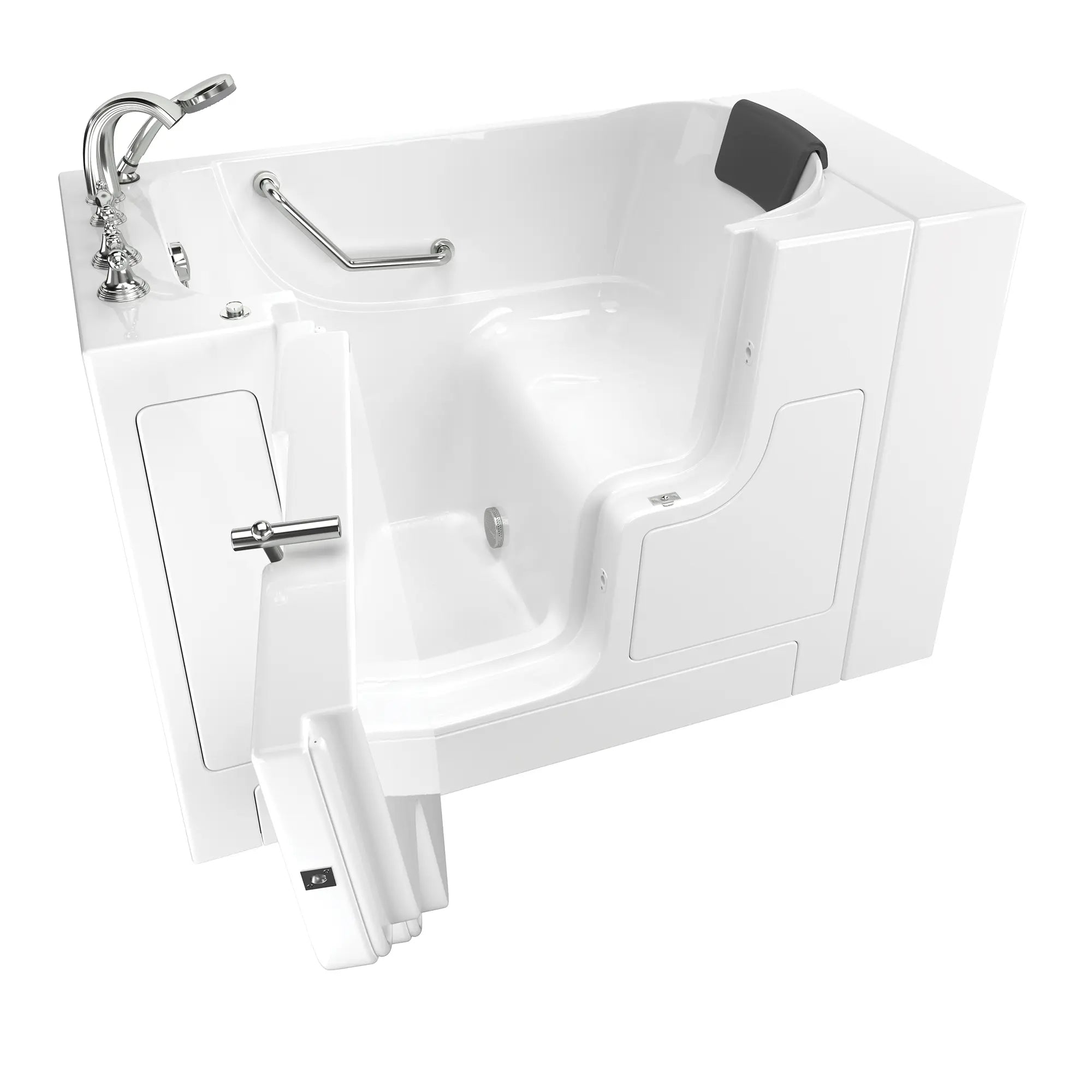 Premium Gelcoat 30 x 52 Inch Walk-in Bathtub with Soaker System - Left Hand Drain & Faucet - Ideal for Elderly & Mobility Impaired Users - ADA Compliant Safety Tub for Home Bathroom