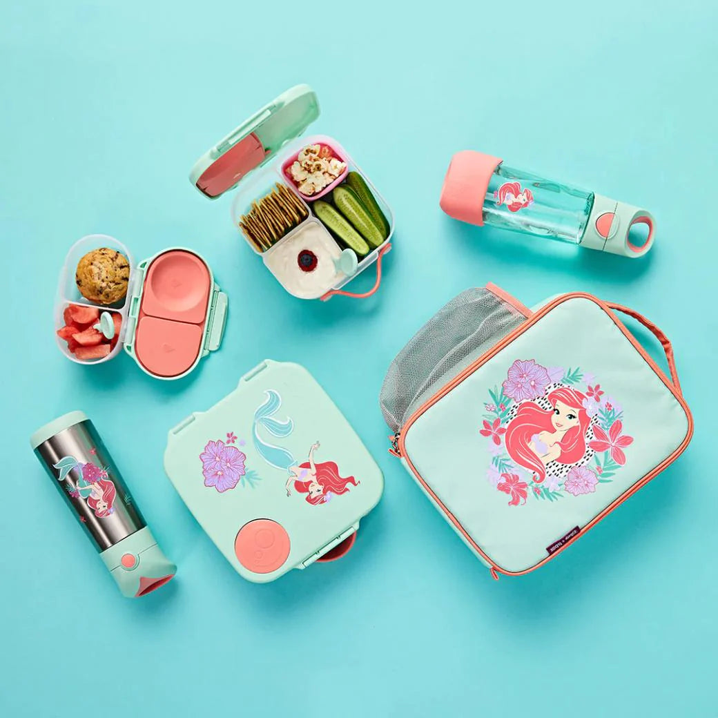 b.box Insulated Stainless Steel Drink Bottle 500ml - Little Mermaid Design - Leakproof & BPA-Free - Perfect for School, Travel & Outdoor Activities