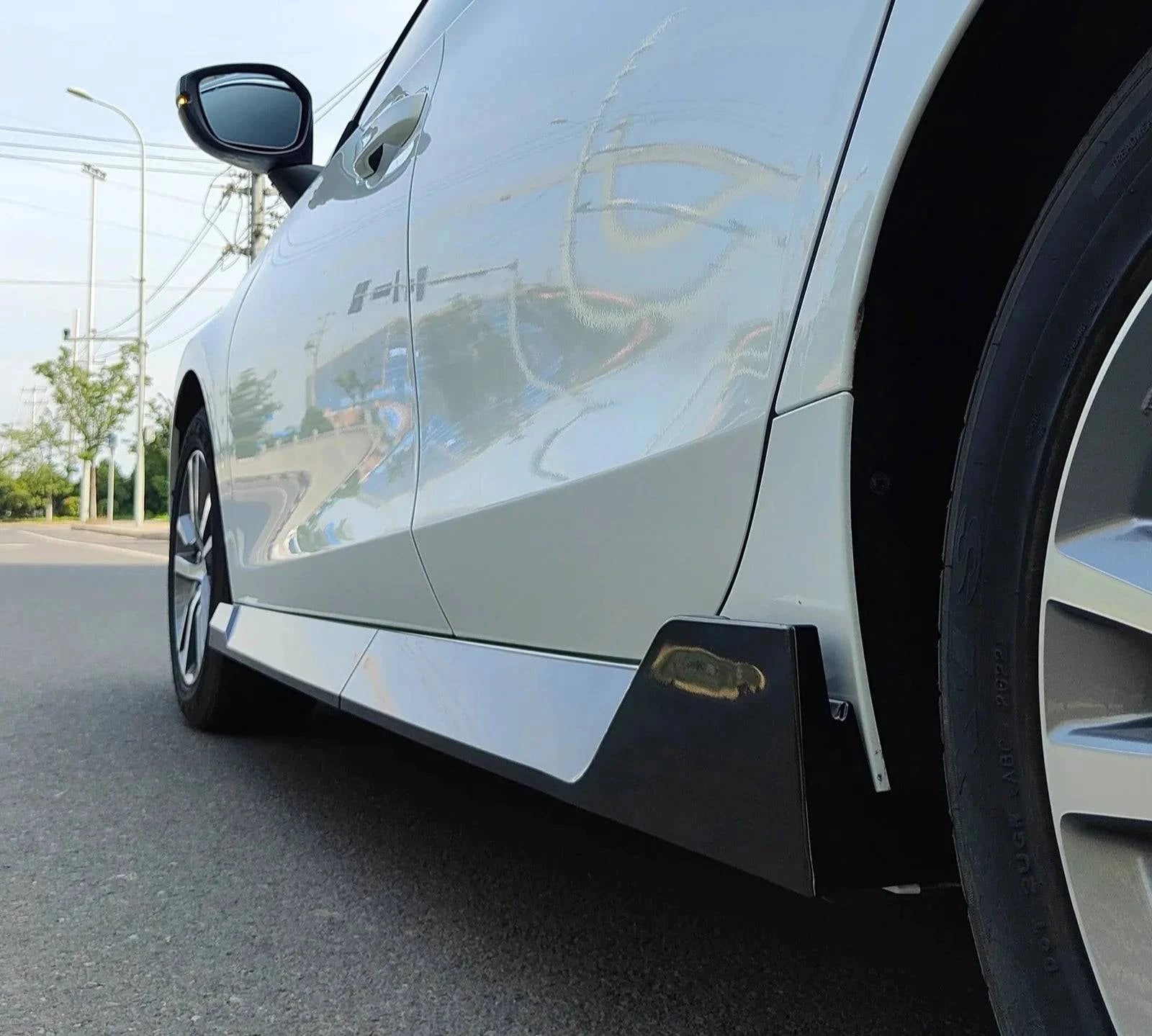 2022-2025 Honda Civic 11th Gen Hatchback Side Skirt Extensions - Glossy Black PP Material Body Kit for Enhanced Style & Aerodynamics - Perfect for Car Enthusiasts & Street Racing