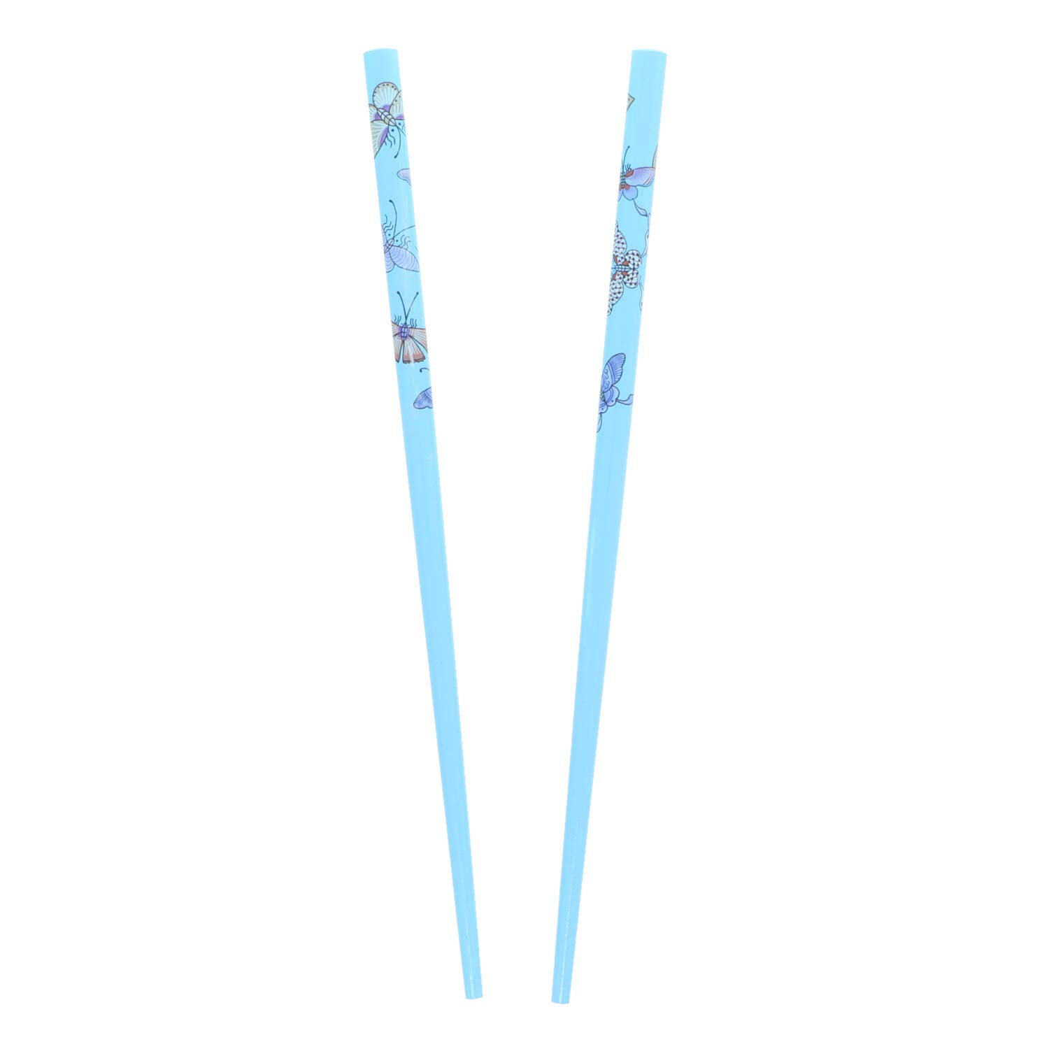 Light Blue Wooden Hair Sticks for Women - 7 Inch Butterfly Chopsticks Hair Pins for Bun, Updo & Boho Hairstyles
