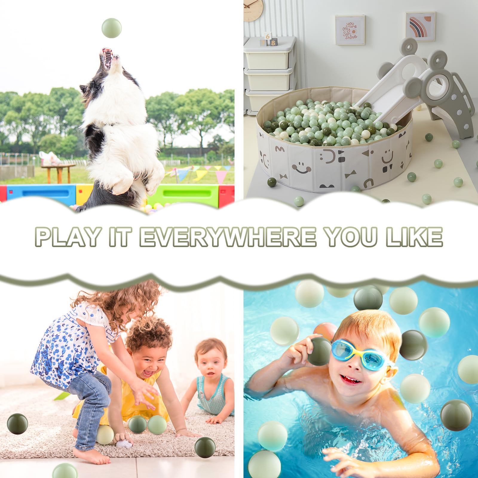 Crush-Proof Clear Plastic Ball Pit Balls for Kids - Durable & Safe Play Balls for Indoor & Outdoor Ball Pits, Toddler Playrooms, Birthday Parties & Sensory Play