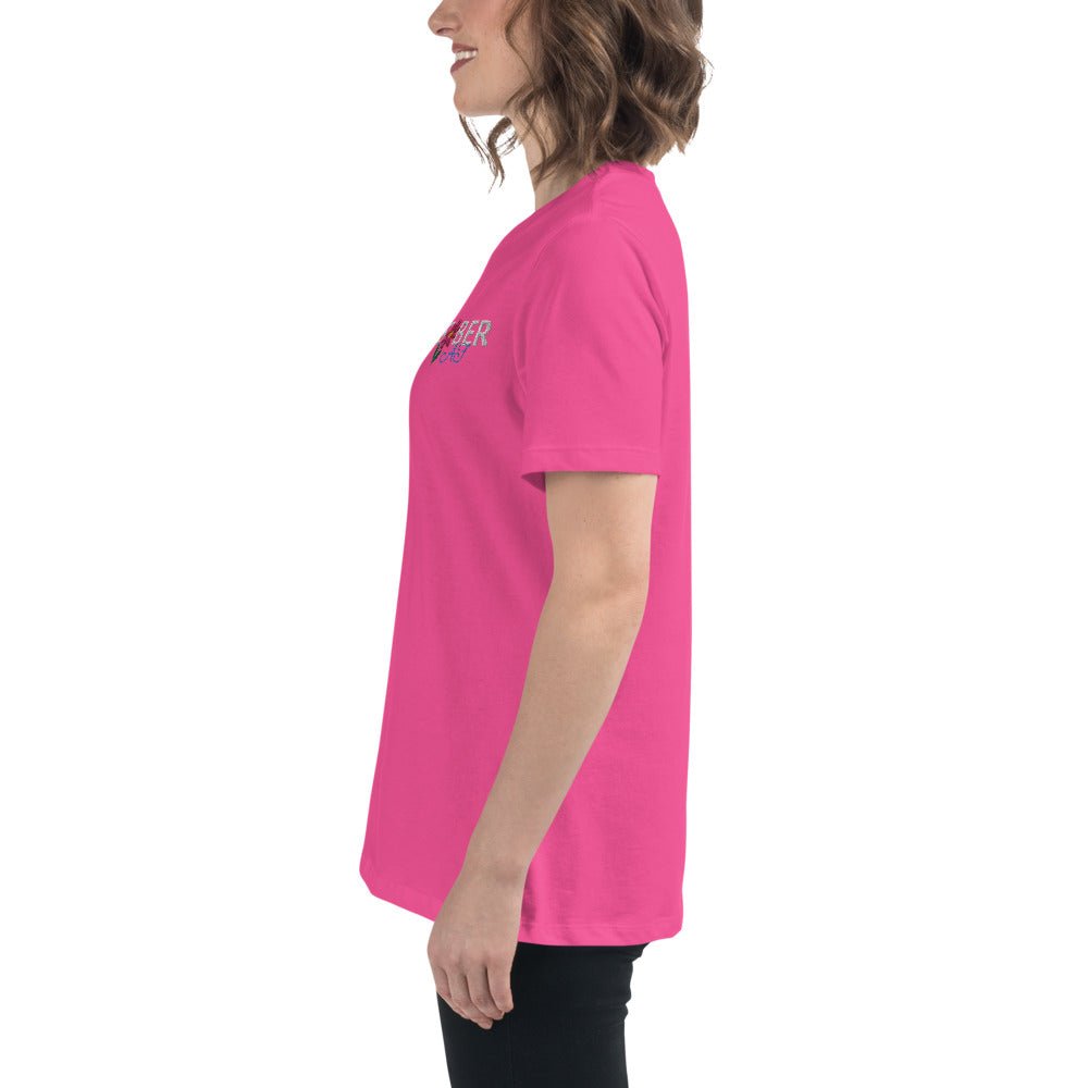 SOBER AF Women's Relaxed T-Shirt - Spring Blossom Print Comfortable Casual Tee for Everyday Wear, Lounge & Outings