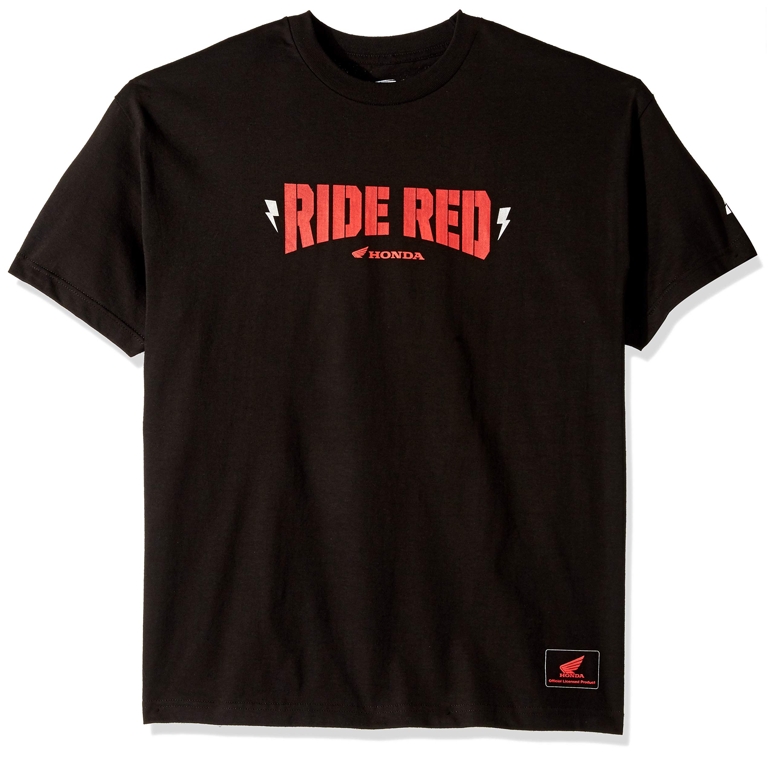 Honda 'Ride Red' Bolt T-Shirt for Men - Official Licensed Motorcycle Apparel - Comfortable Cotton Tee for Riding, Casual Wear & Gifts