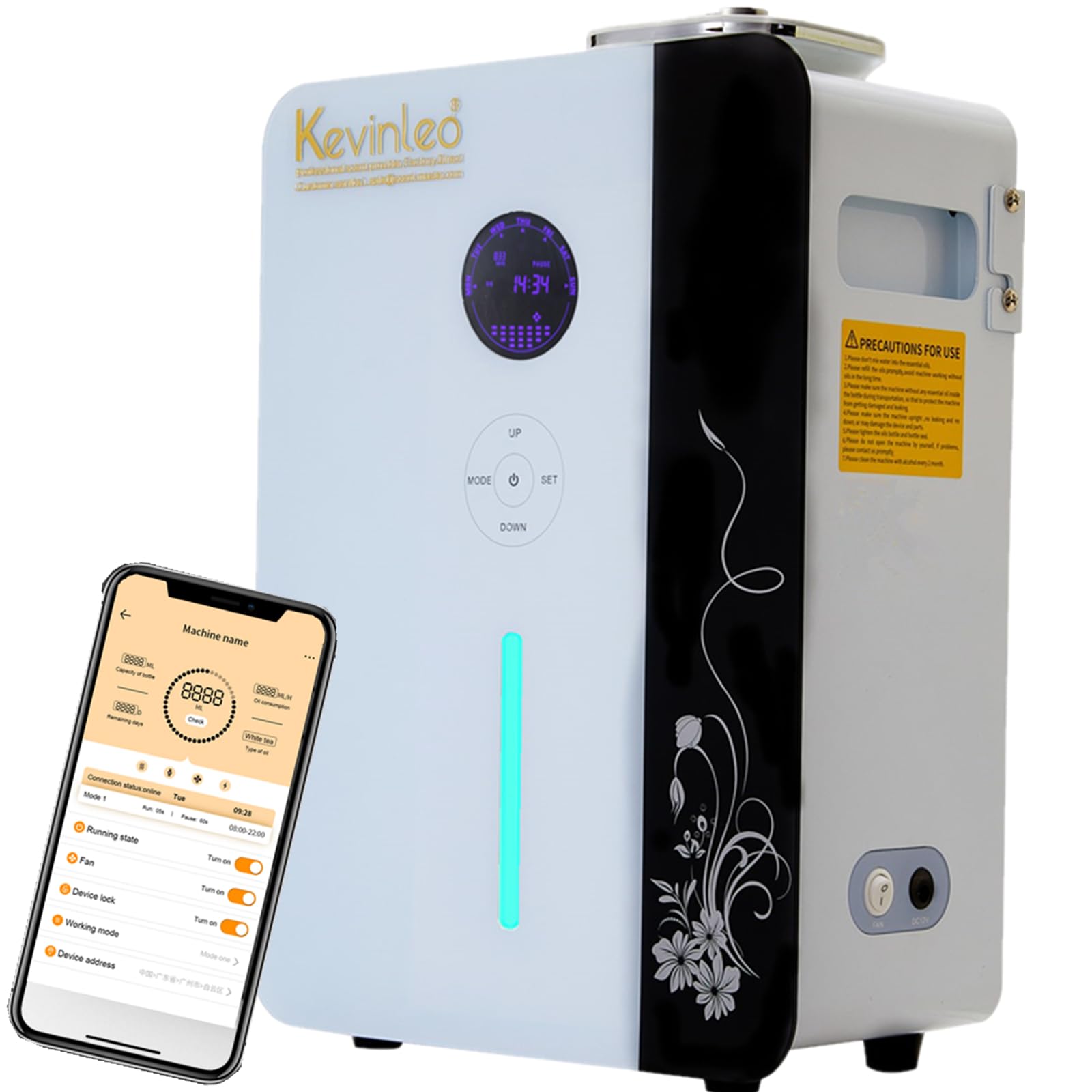 WiFi Oil Diffuser - 7500 Sq.ft HVAC Scent Diffuser with Cold Air Technology, 800ml Waterless Aromatherapy Nebulizer for Home, Office, Large Spaces | Long-Lasting Fragrance for Hotels, Spas, Yoga Studios & Meditation Rooms | Smart Home Scenting Solution for Relaxation & Stress Relief