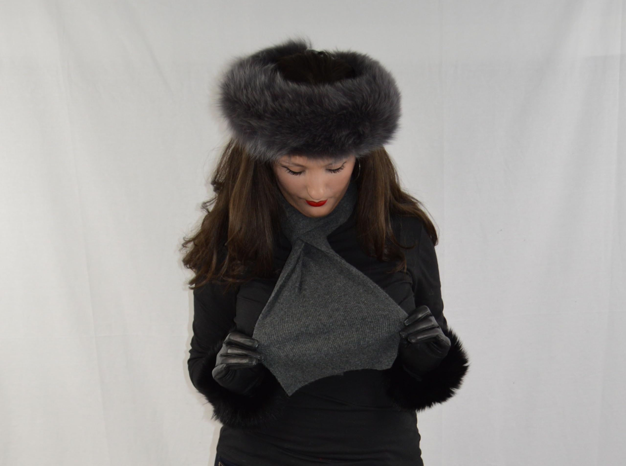 Luxury Fox Fur Headband for Women - Elegant Mink Hair Scarf & Winter Headwear - Perfect for Parties, Weddings, and Cold Weather Fashion