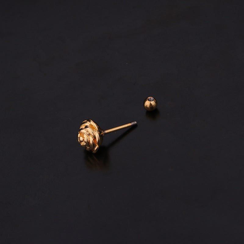 20G Hypoallergenic Rose Pearl Helix Cartilage Barbell Stud Earring | Surgical Steel Cartilage Piercing Jewelry for Women | Perfect for Helix, Tragus, and Conch Piercings