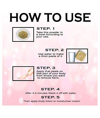 Dominaro 100% Pure Hair Removal Powder - 3 in 1 Formula for Skin Brightening, Hair Removal & Exfoliation (100g) | Gentle Depilatory for Smooth Skin | Ideal for Face, Arms, Legs & Bikini Area