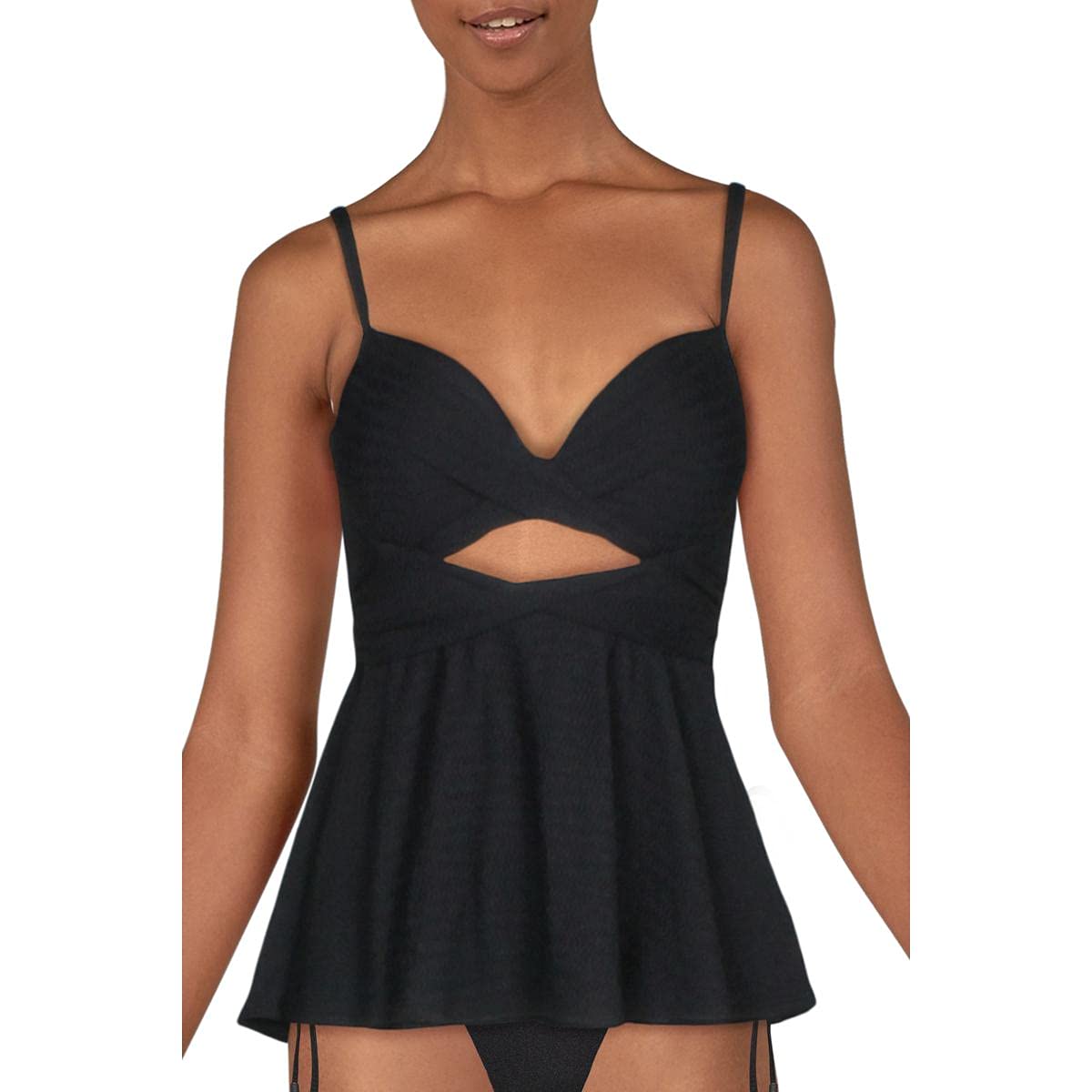 COCO REEF Women's Standard ICON Twist Bikini Top - Castaway Black 006 - 32/34 DD for Full Bust Support | Perfect for Beach Vacations, Pool Parties & Summer Getaways