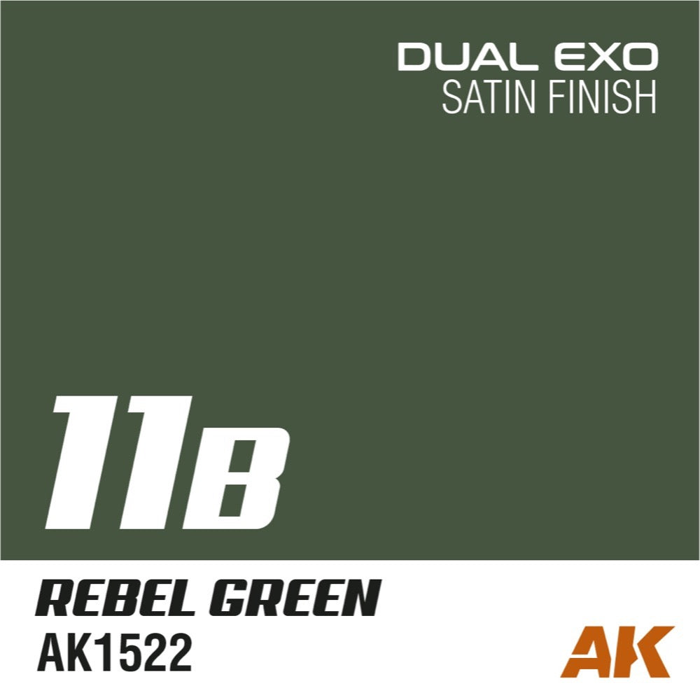 AK Interactive AK1522 Dual Exo Sci-Fi Paint - Rebel Green (60ml) | Premium Acrylic Model Paint for Miniatures, Warhammer, and Scale Models | Perfect for Airbrush and Hand Painting