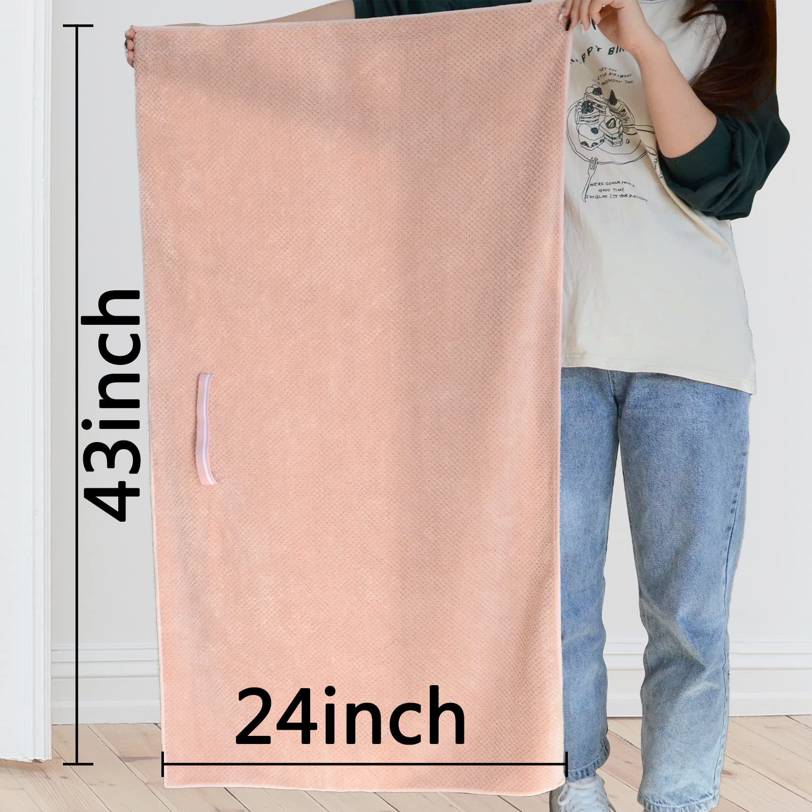 Chloven Jumbo Large Microfiber Hair Towel Wrap for Women - Anti-Frizz Quick Dry Hair Towel with Elastic Strap, Super Absorbent & Ultra Soft XL Hair Wrap for Thick Hair - Perfect for Post-Shower, Salon, Travel & Home Hair Care