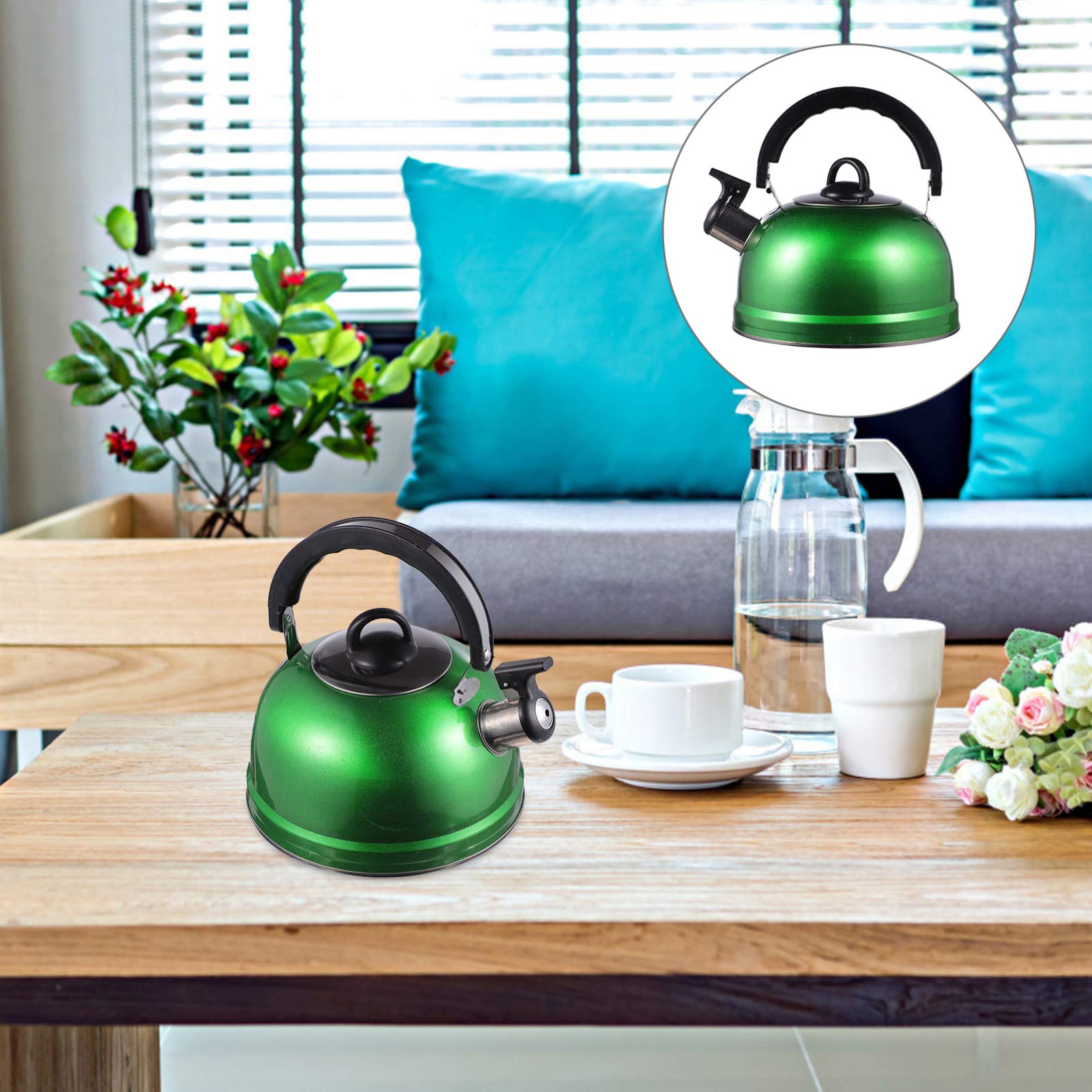 1pc Stainless Steel Chirping Kettle - Large Capacity Whistling Tea Kettle for Home & Kitchen - Perfect for Boiling Water, Making Tea, and Coffee - Ideal for Stovetop Use, Camping, and Daily Household Needs