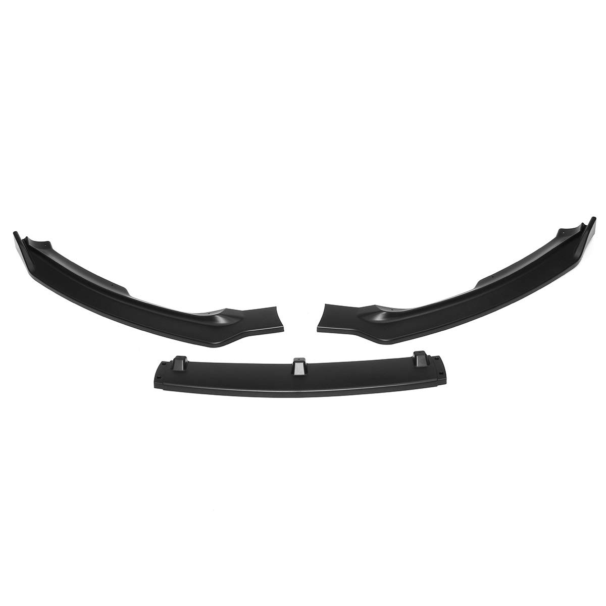 3PCS Matte Black Car Front Bumper Lip Diffuser & Splitter Body Kit for Ford Fusion/Mondeo 2013-2018 - Aerodynamic Spoiler Upgrade for Sporty Look - Perfect for Street Racing & Car Shows