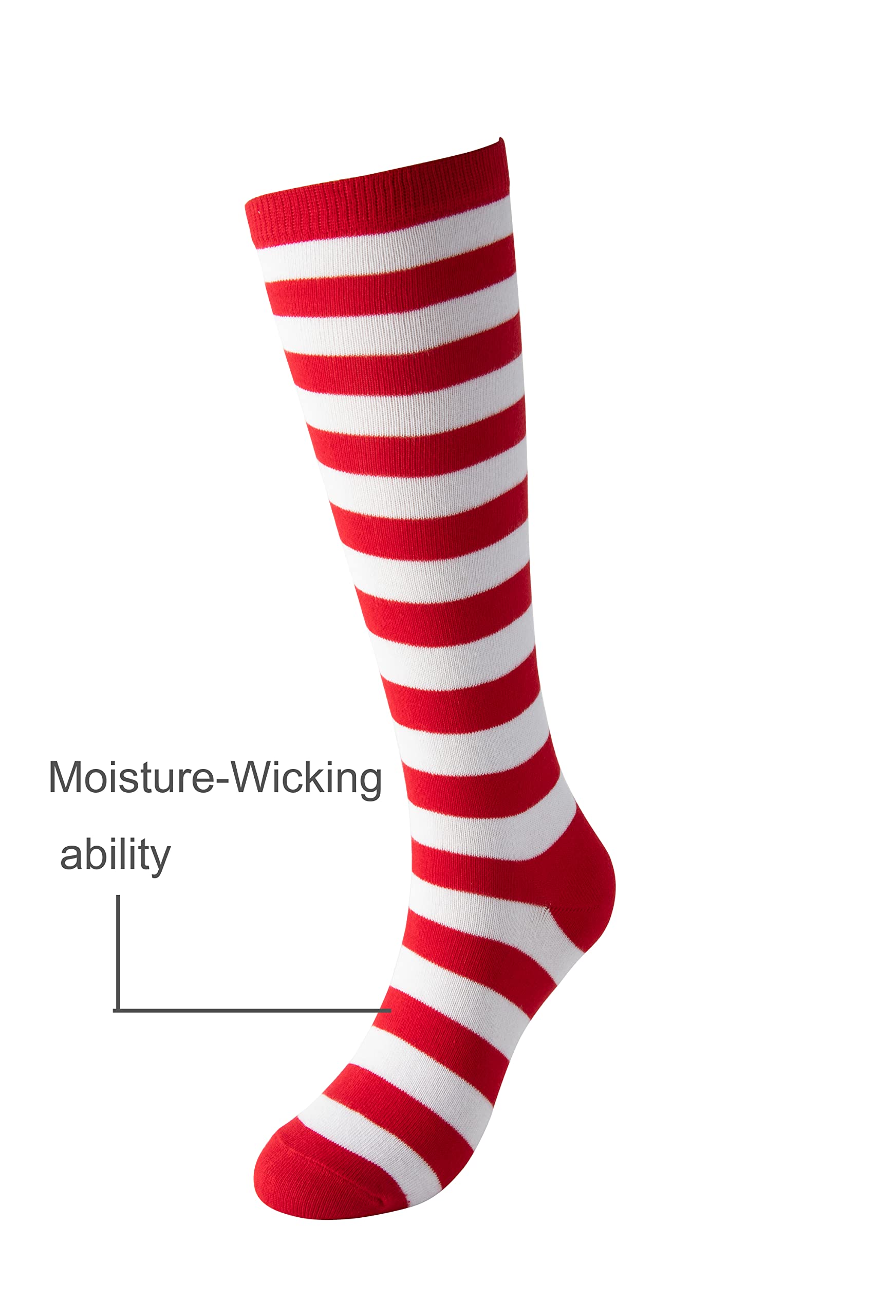 **Kids' Cerebro Knee High Socks - Striped Cotton Athletic Tube Socks for Girls - Perfect for Sports, School & Play**