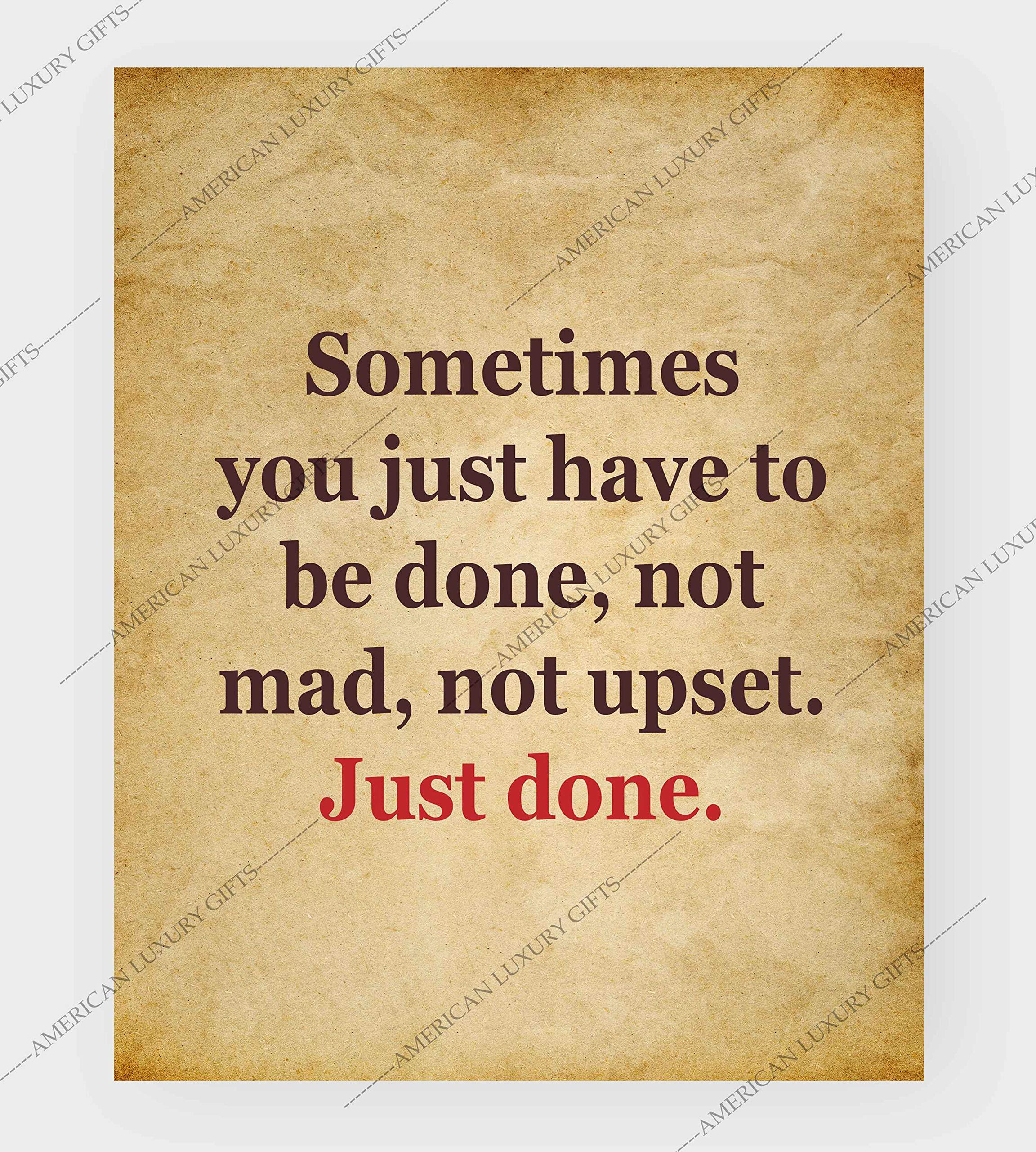 Motivational Wall Art - Modern Typographic Parchment Design, Inspirational Home Decor for Bedroom, Living Room & Office - Unframed 8x10 Print - Perfect for Gifts & Wall Decoration