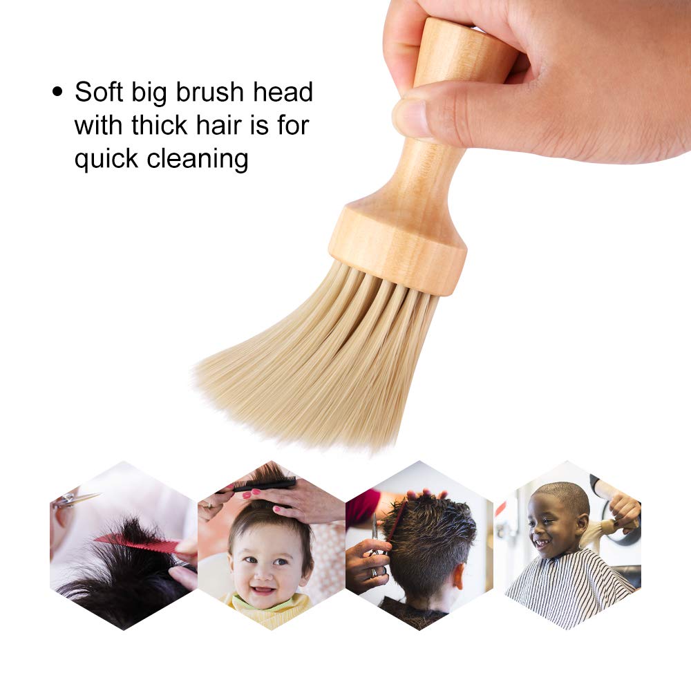Professional Barber Neck Duster Brush - Soft Hair & Neck Cleaning Brush for Salon & Home Use - Perfect for Haircut Aftercare & Grooming