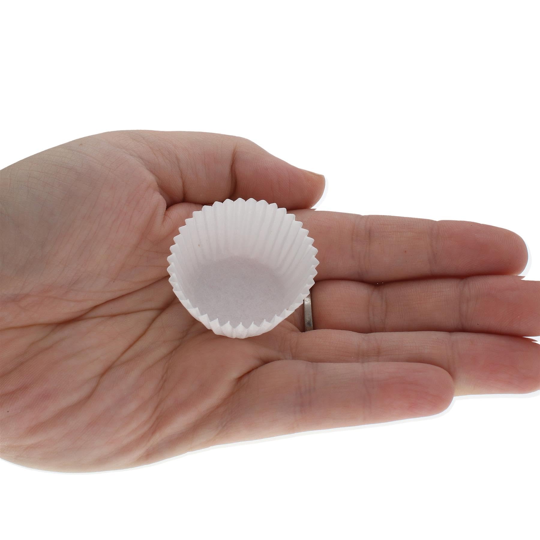 Cybrtrayd No.4 White Paper Candy Cups - 25,000 Count Bulk Pack for Parties, Weddings & Candy Buffets | Disposable Dessert Cups for Baking, Candy Making & Event Decor