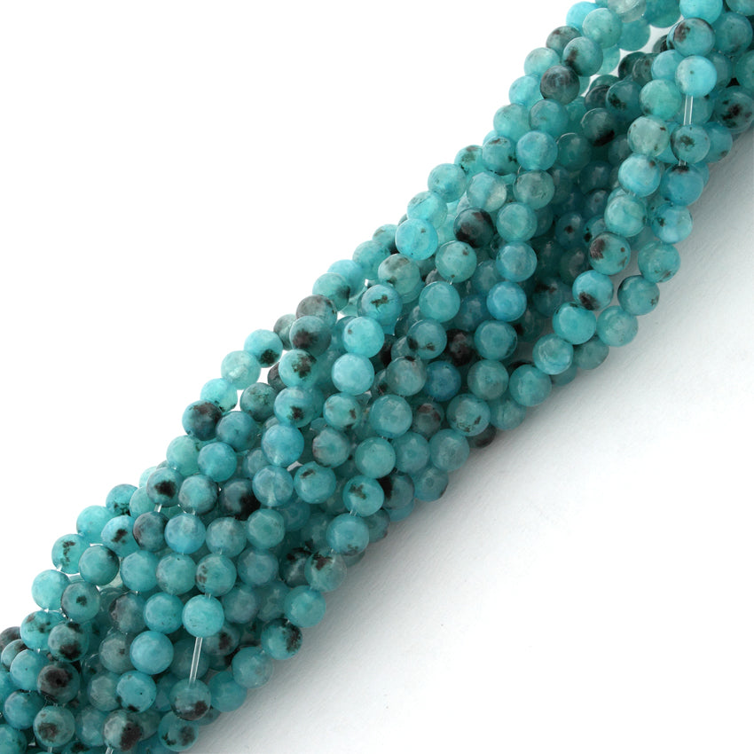 4mm Round Aqua Quartz Gemstone Beads for Jewelry Making - DIY Bracelets, Necklaces & Craft Projects