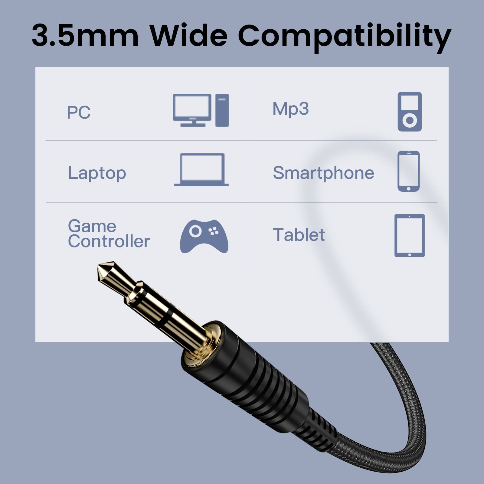 EKSA Wired Gaming Headset with Microphone for PC & Laptop - 3.5mm Noise Cancelling Headphones with Volume Control & Mic Mute - Lightweight Comfort for All-Day Office Work, Call Center, Skype Calls, Online Meetings & Remote Learning