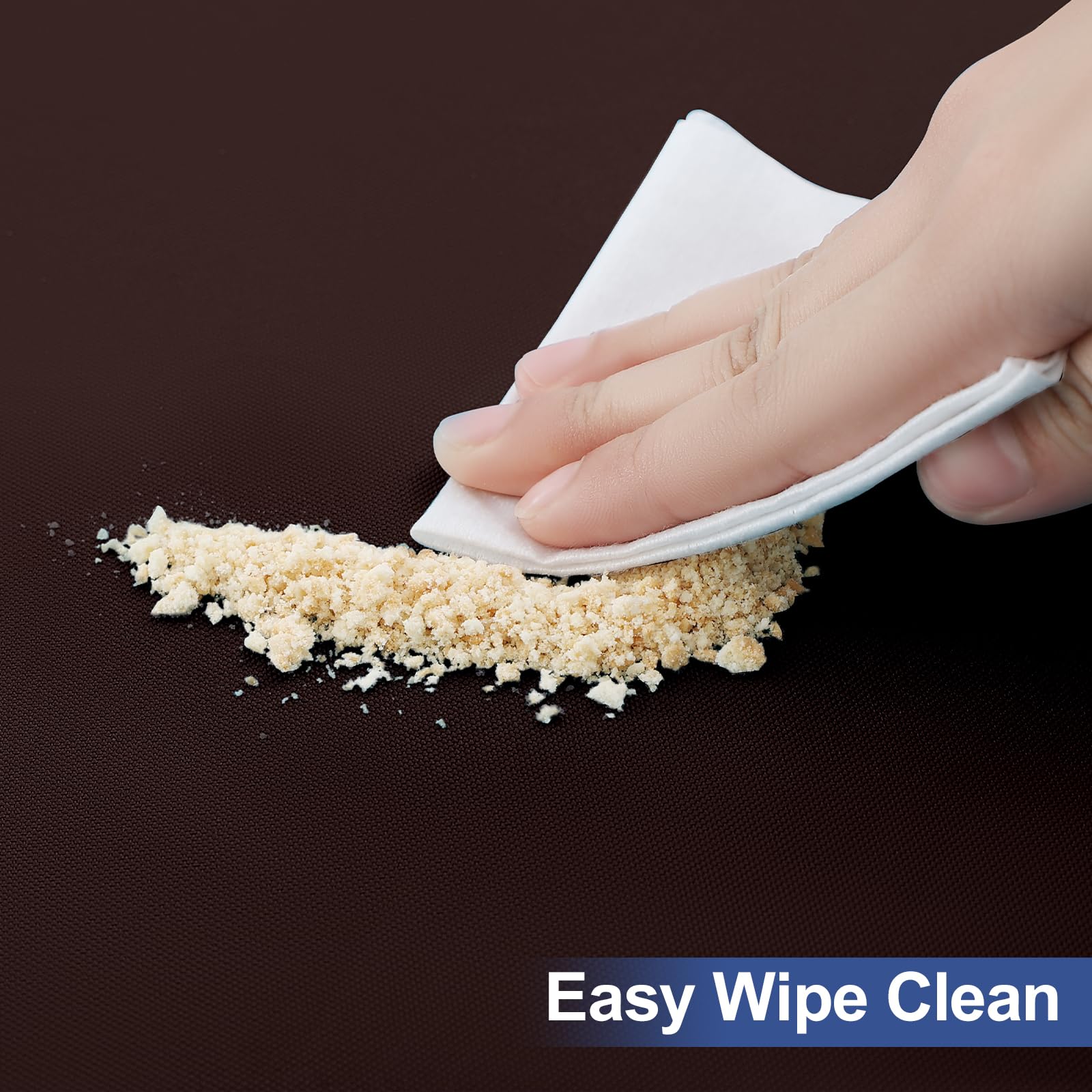 Elastic Waterproof Round Tablecloth - Washable Polyester for 45-56