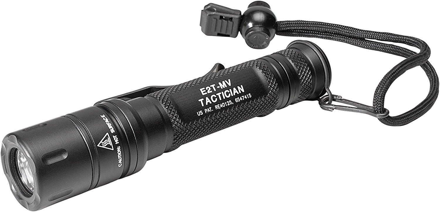 SureFire Tactician 800 Lumen Tactical EDC Flashlight with 6 CR123A Batteries & 2 Battery Cases - High-Powered LED Flashlight for Outdoor, Camping, Hiking & Emergency Use