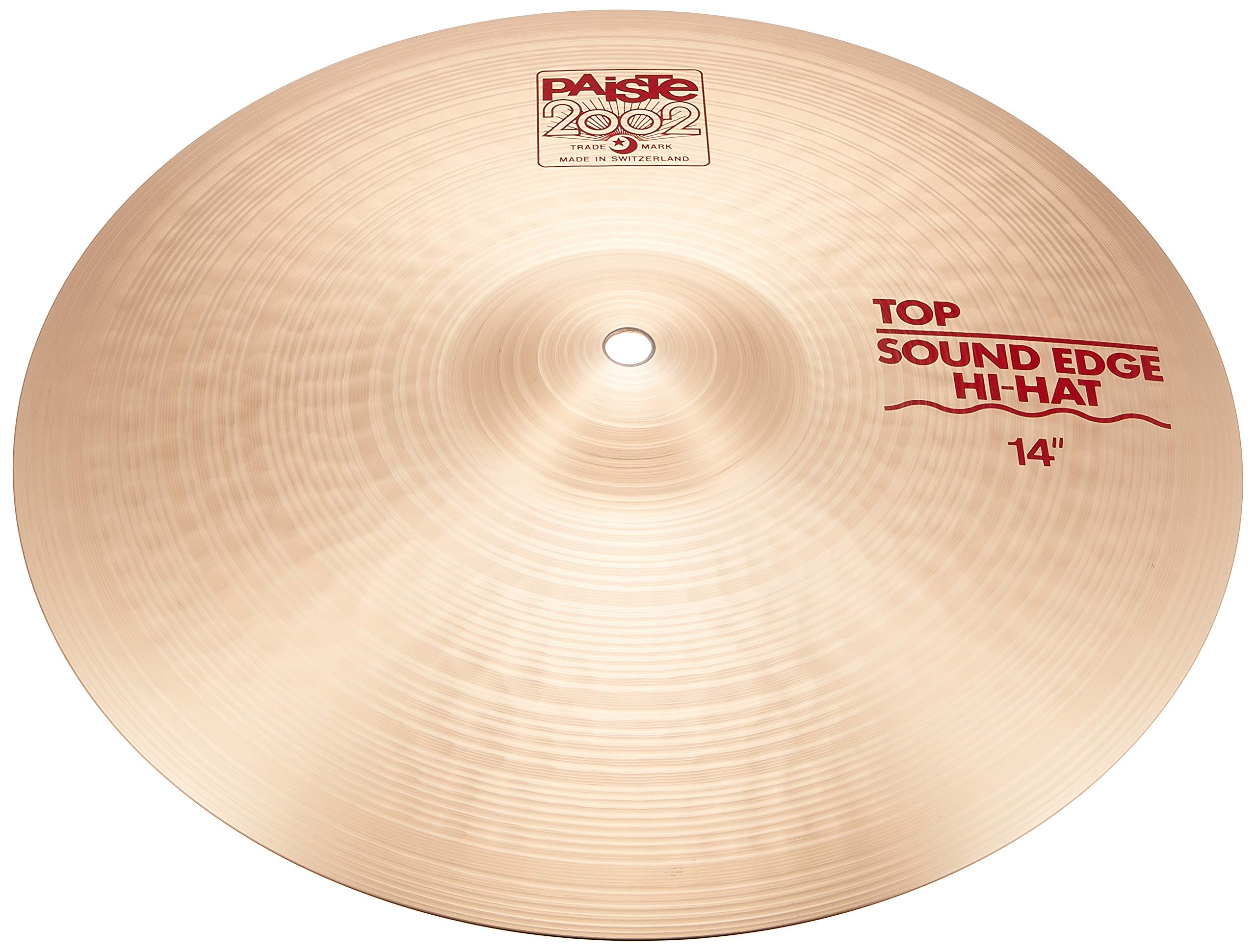 Paiste 2002 Classic Sound Edge Hi-Hat Cymbals 14-inch - Premium Brass Cymbal Set for Drummers, Perfect for Jazz, Rock & Studio Recording