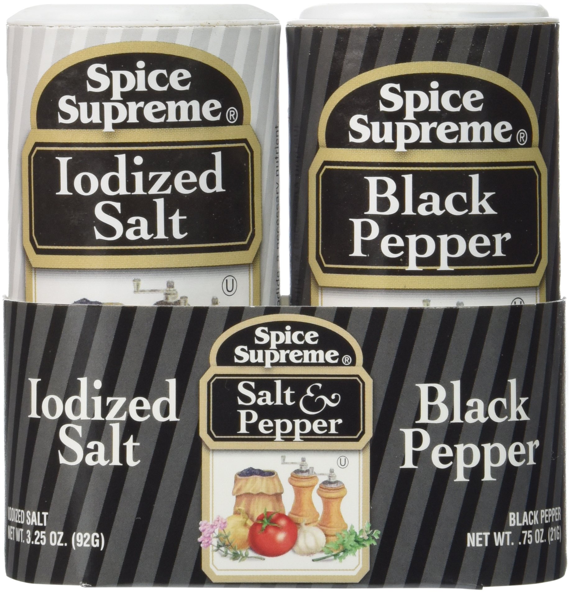 Spice Supreme Premium Himalayan Pink Salt & Black Pepper Grinder Set - 2 Pack for Cooking, Seasoning & Gourmet Meals