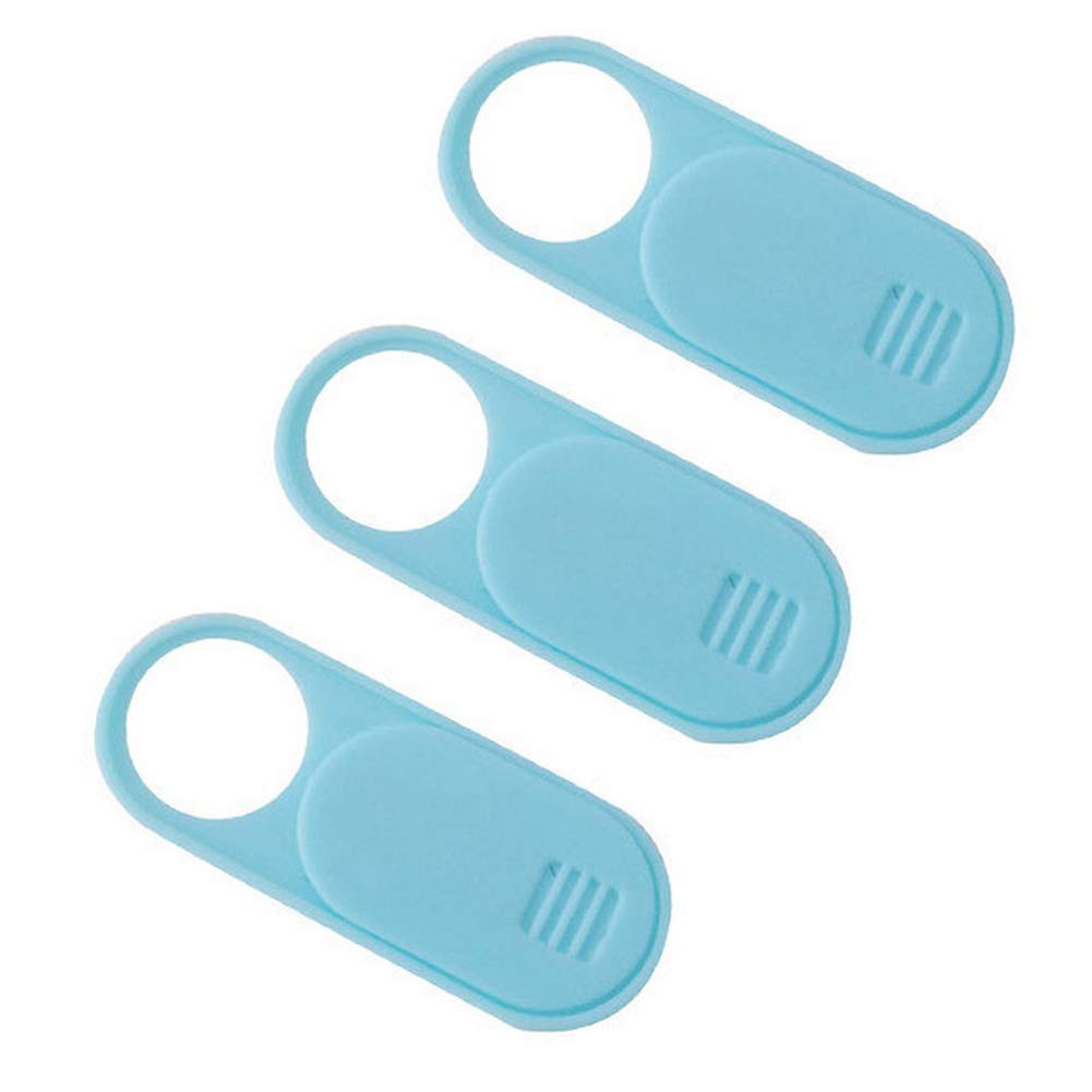 NewshijieCOb 3-Pack Ultra Thin Webcam Cover - Camera Slider Privacy Protector for Phone & PC (Blue) - Secure Your Devices for Work, Travel & Online Meetings