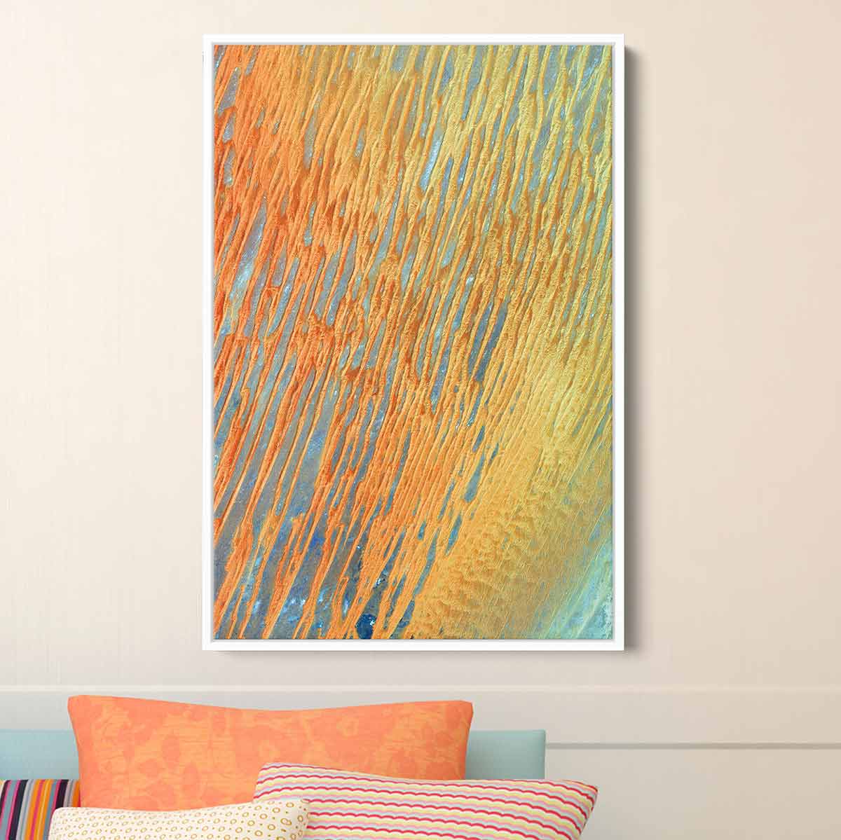 Orange Abstract Wall Art Canvas Print 0267 - Modern Home Decor for Living Room, Bedroom & Office