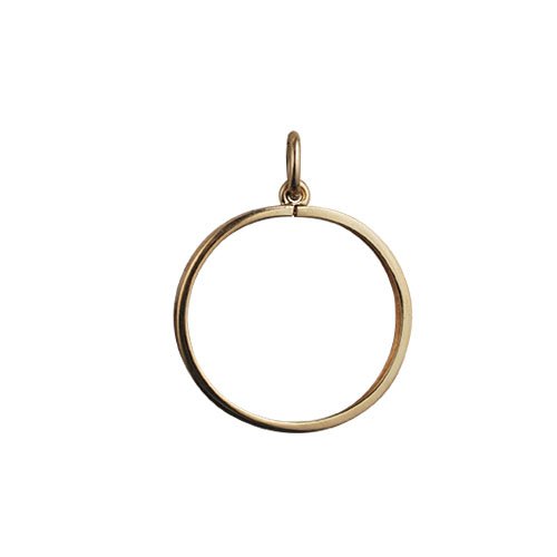 9ct Gold 20mm Plain 1/2 Half Sovereign Coin Mount Pendant - Perfect for Jewelry Making, Necklace Charms & Coin Collectors