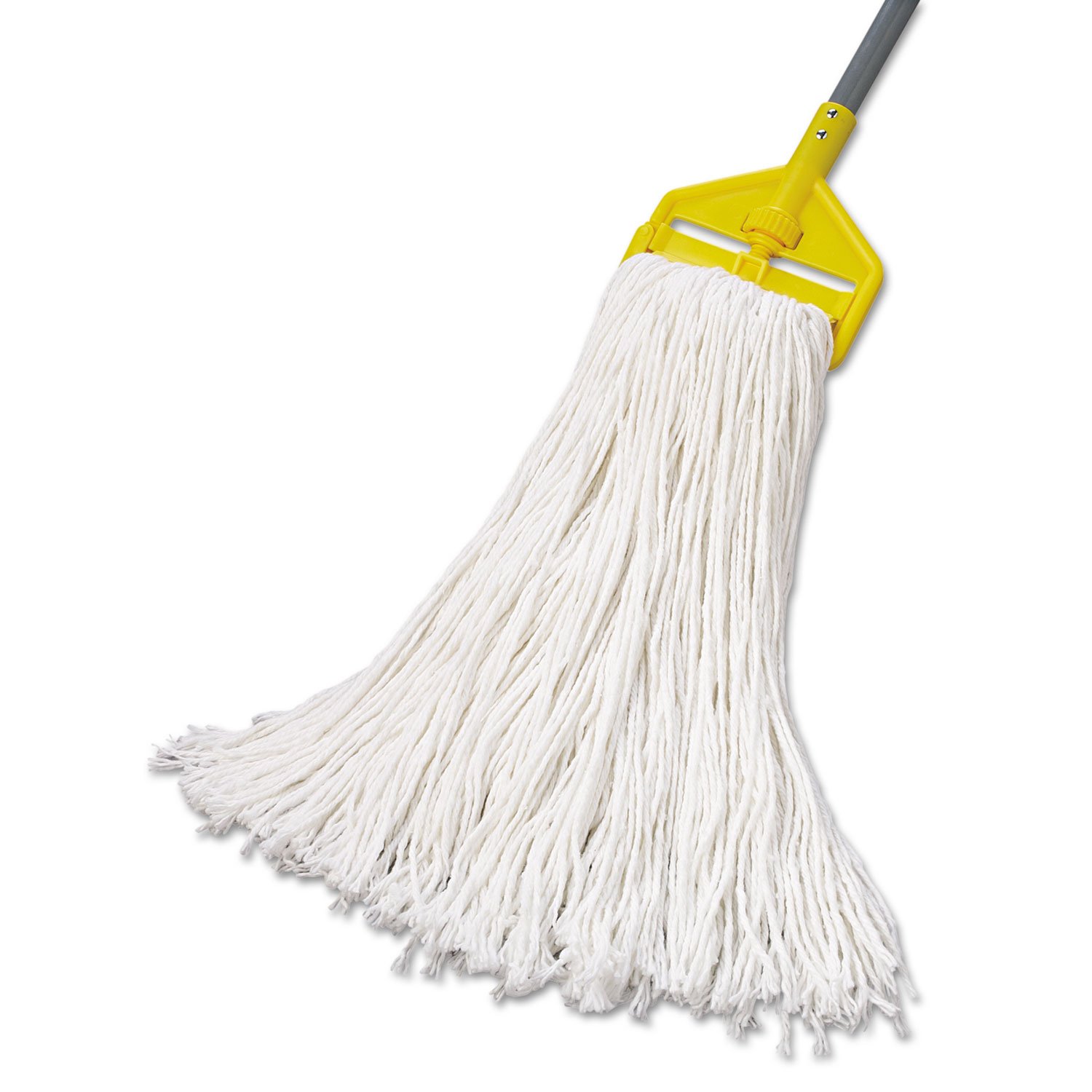 Boardwalk BWK232R Premium Standard Mop Head - 32oz Rayon Fiber, White (12/Carton) - Ideal for Home Cleaning, Kitchen, Bathroom & Hard Floors