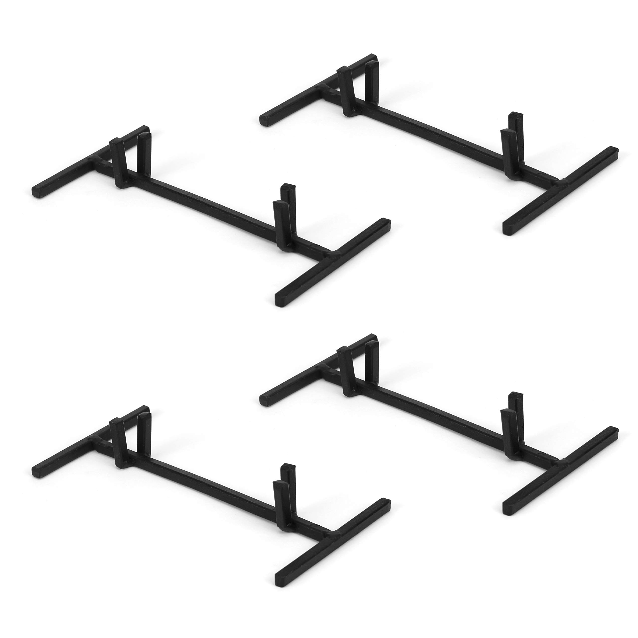 Milltown Merchants™ Metal Display Stand for Ceramic Tiles, Plaques & Glass Art - Small Modern Base Stand for Trade Shows, Office Decor & Home Display - Portable Art Easel for Artists, Craft Shows & Retail Displays (4-Pack)