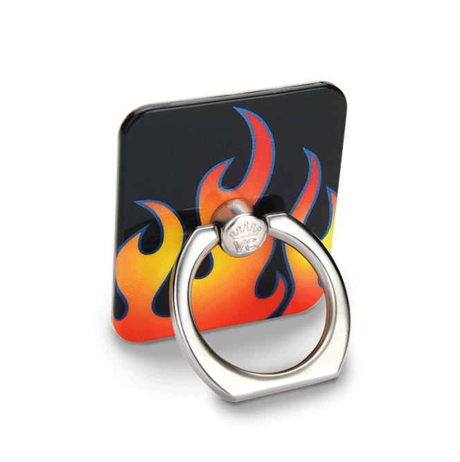 Flame Phone Ring Holder - 360° Rotating Grip Stand for Smartphones | Perfect for Selfies, Videos & Hands-Free Use at Home, Office & Travel