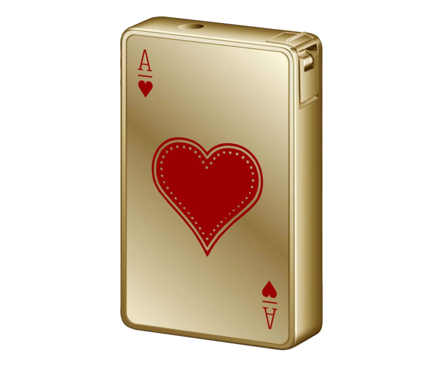 **Gold Heart Poker Lighter Playing Cards with Gift Box - Vintage Style Lighter for Men & Women - Perfect for Poker Nights, Gifts, and Collectibles**